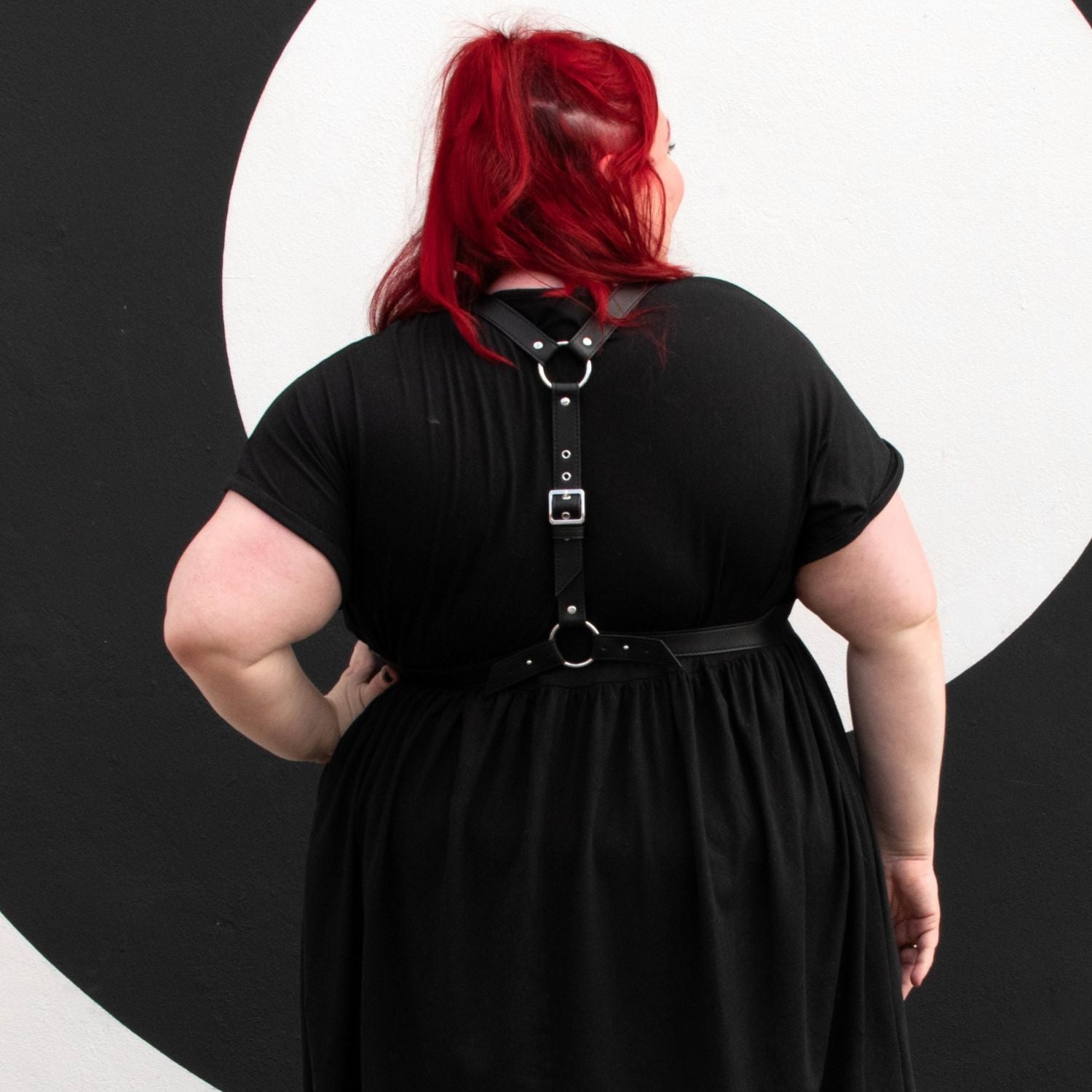 Waist Belt Plus Size Belt With Chain Plus Hammered Metal Circle