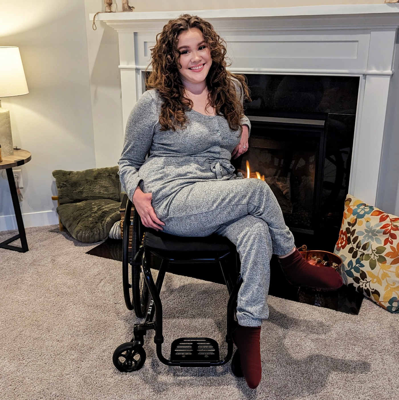 Grey top marl jumpsuit