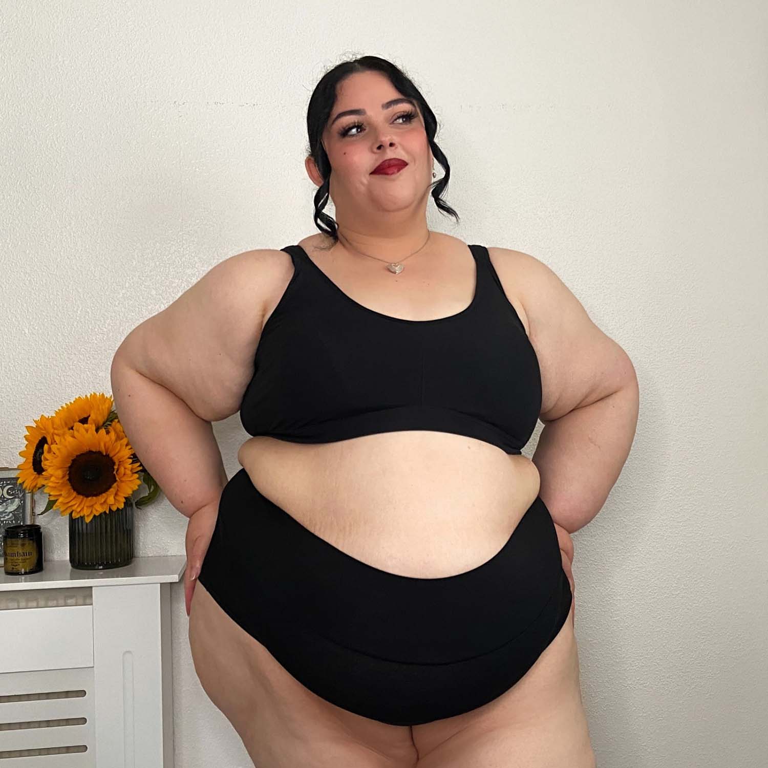 5 Pack Organic Cotton Full Brief Panties - Black
