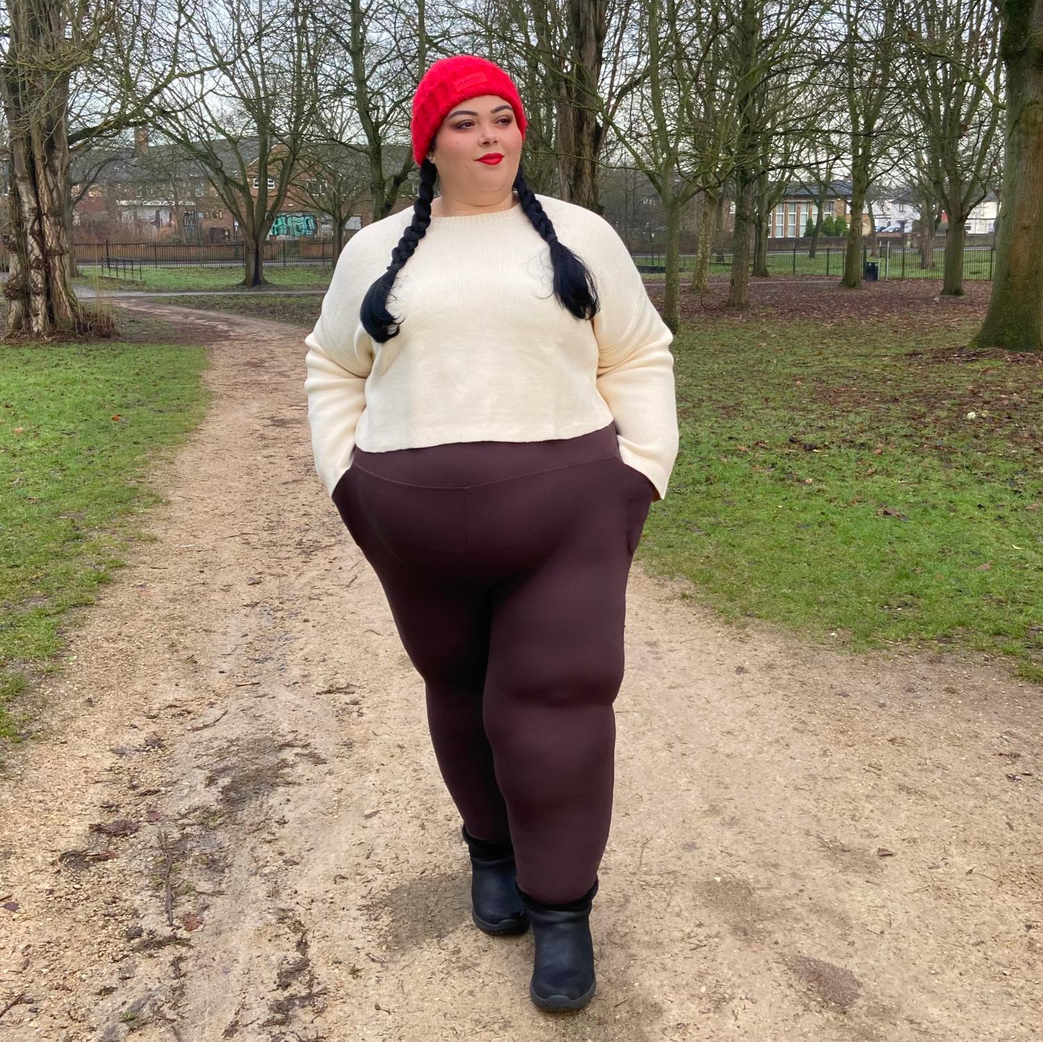 Brown Squat Proof Leggings - Bear | Supportive Sizes 0-34 – Snag US