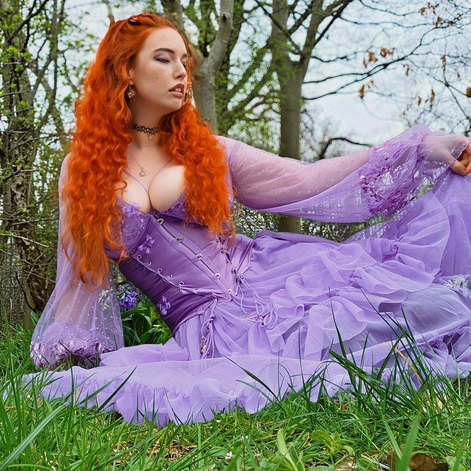 lavender fields maxi dress Maxi Mesh Skirt - Lavender Fields