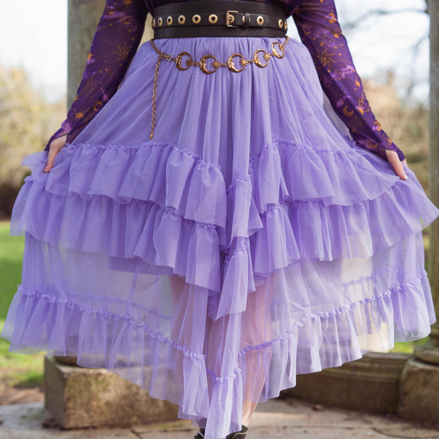 Lavender Fields Maxi Mesh Skirt | Alt Style