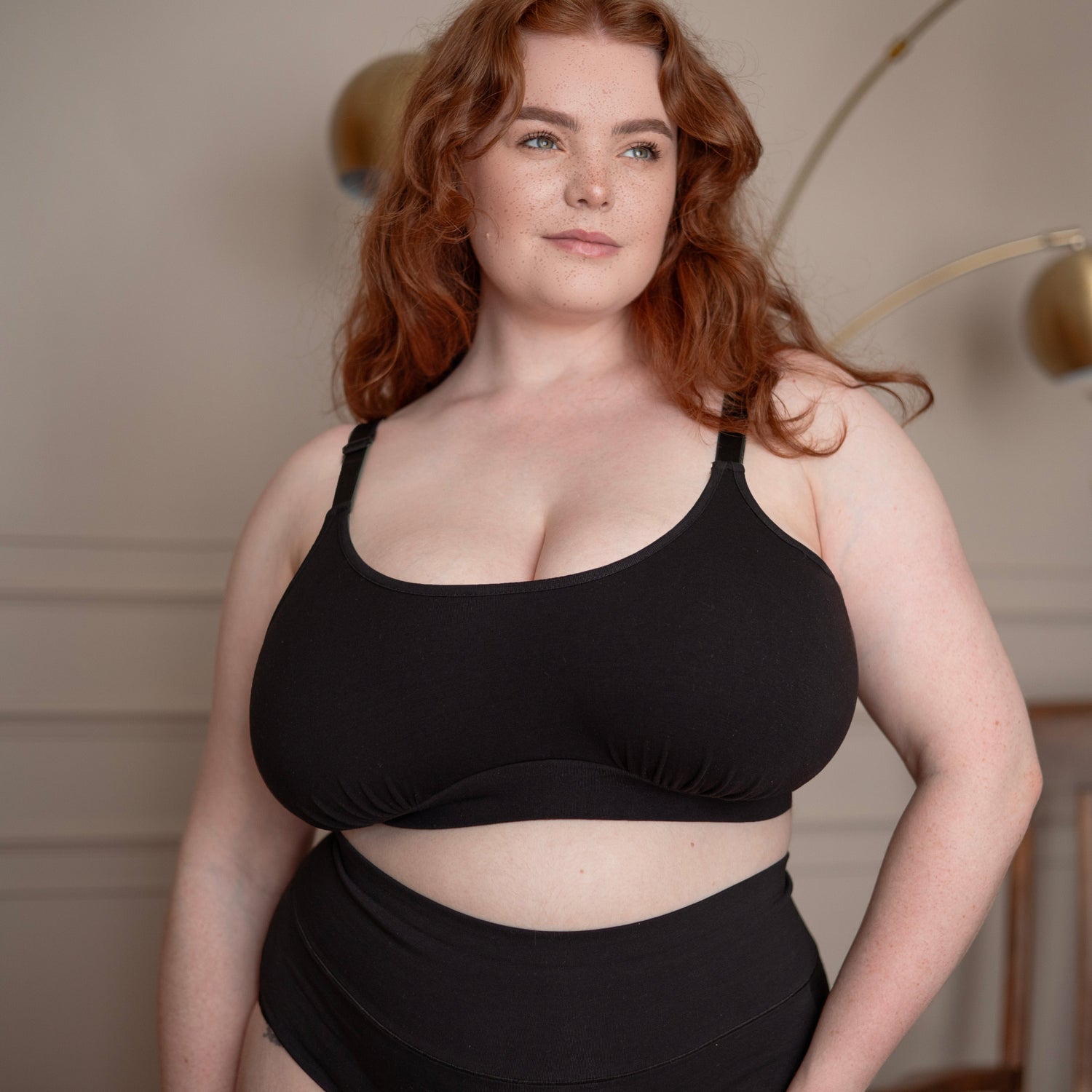 Cotton Comfort Bralette - Black