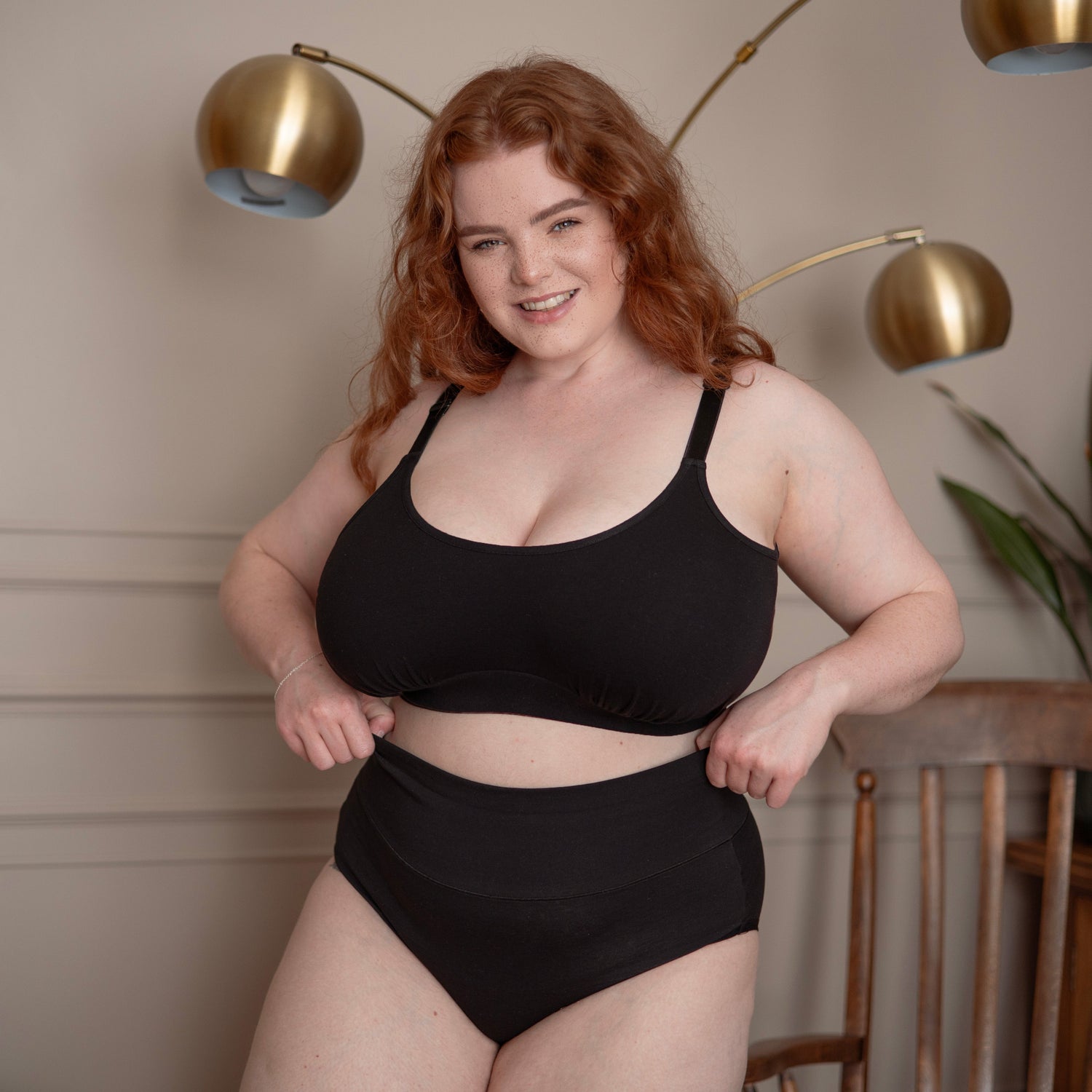Cotton Comfort Bralette - Black