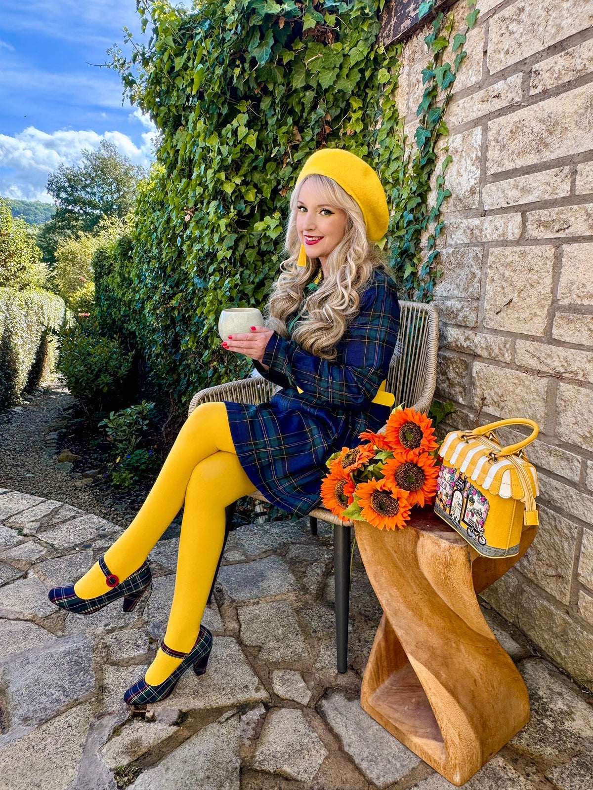 Super Opaque 120 Den Tights - Cursed Custard