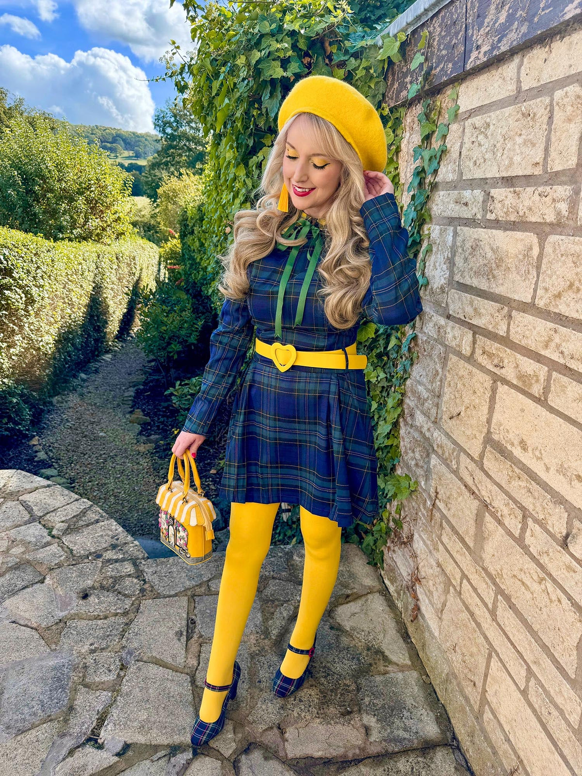 Super Opaque 120 Den Tights - Cursed Custard
