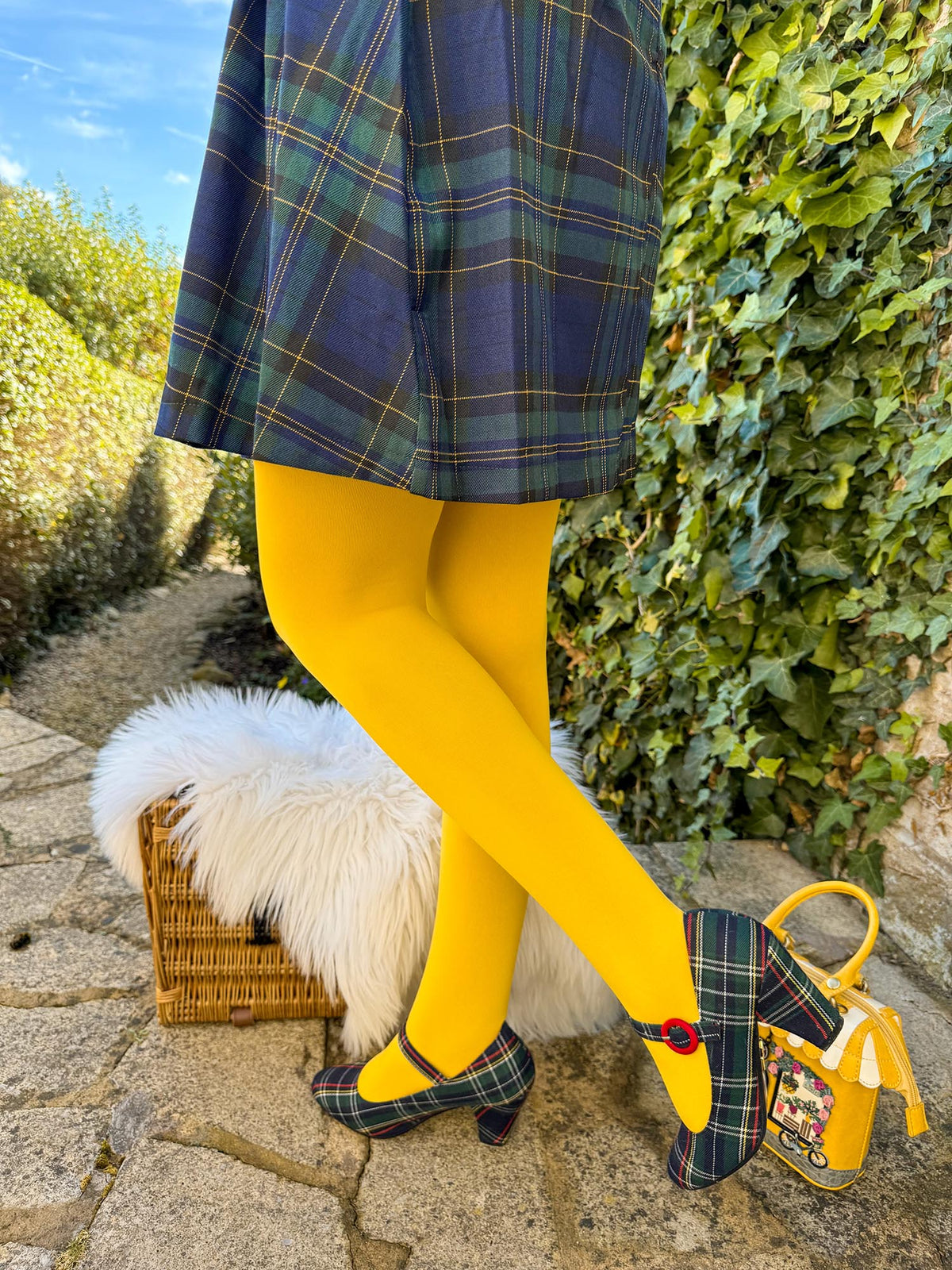 Super Opaque 120 Den Tights - Cursed Custard