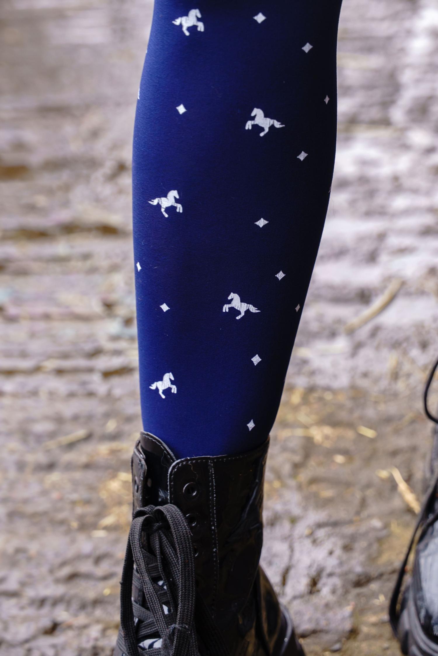 Opaque Tights - Dinky Horses