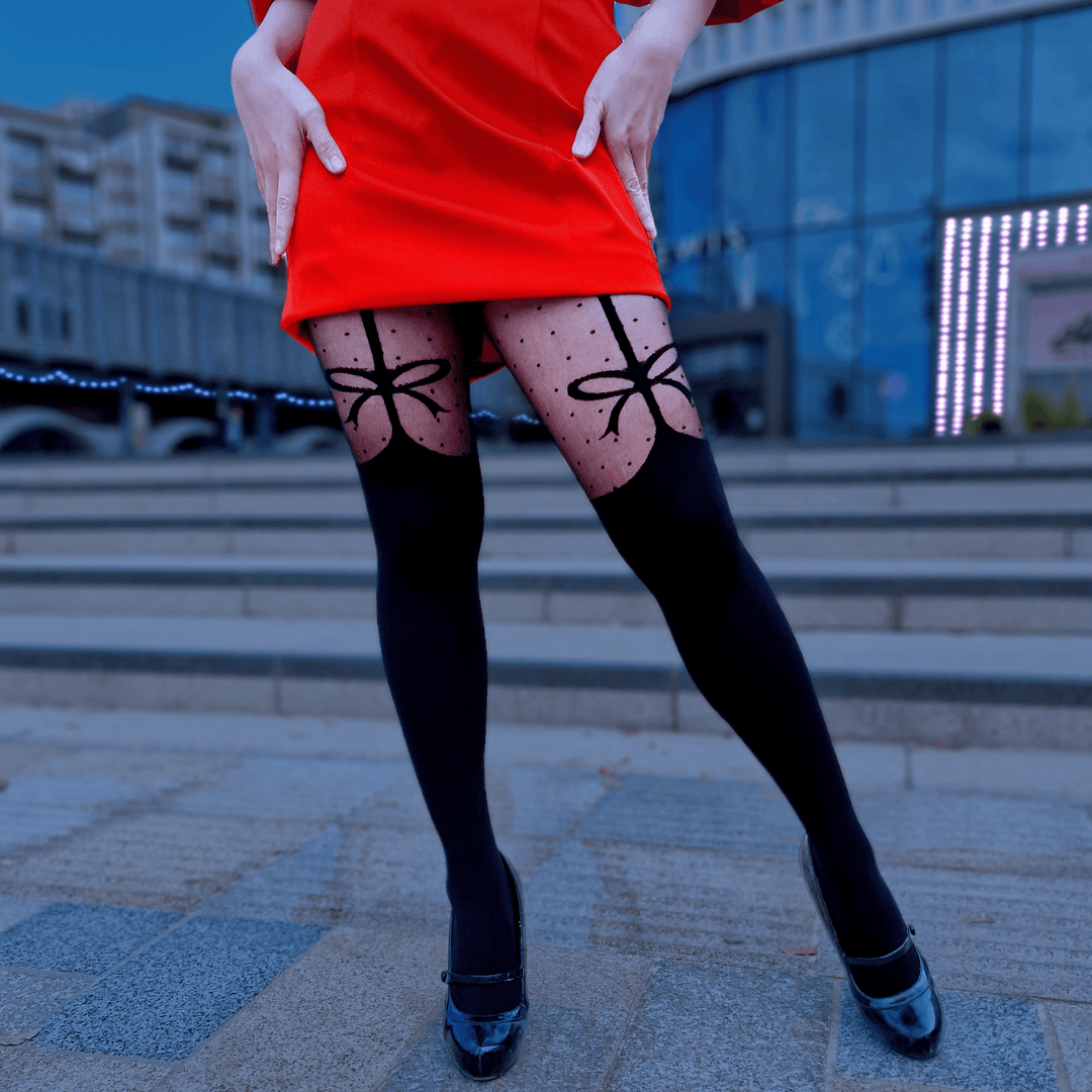Christmas Present Suspender Tights The Best Christmas tights Snag