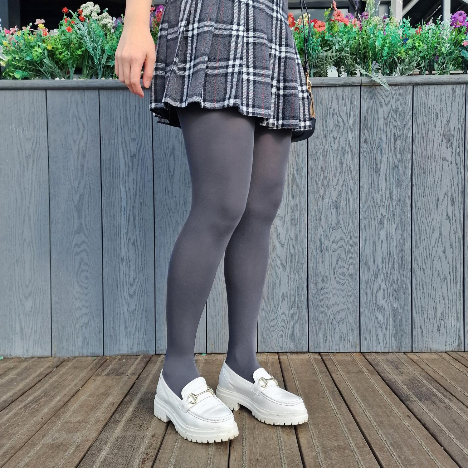 Cooling Tights - 80 Denier | Grey Tights | Snag – Snag US