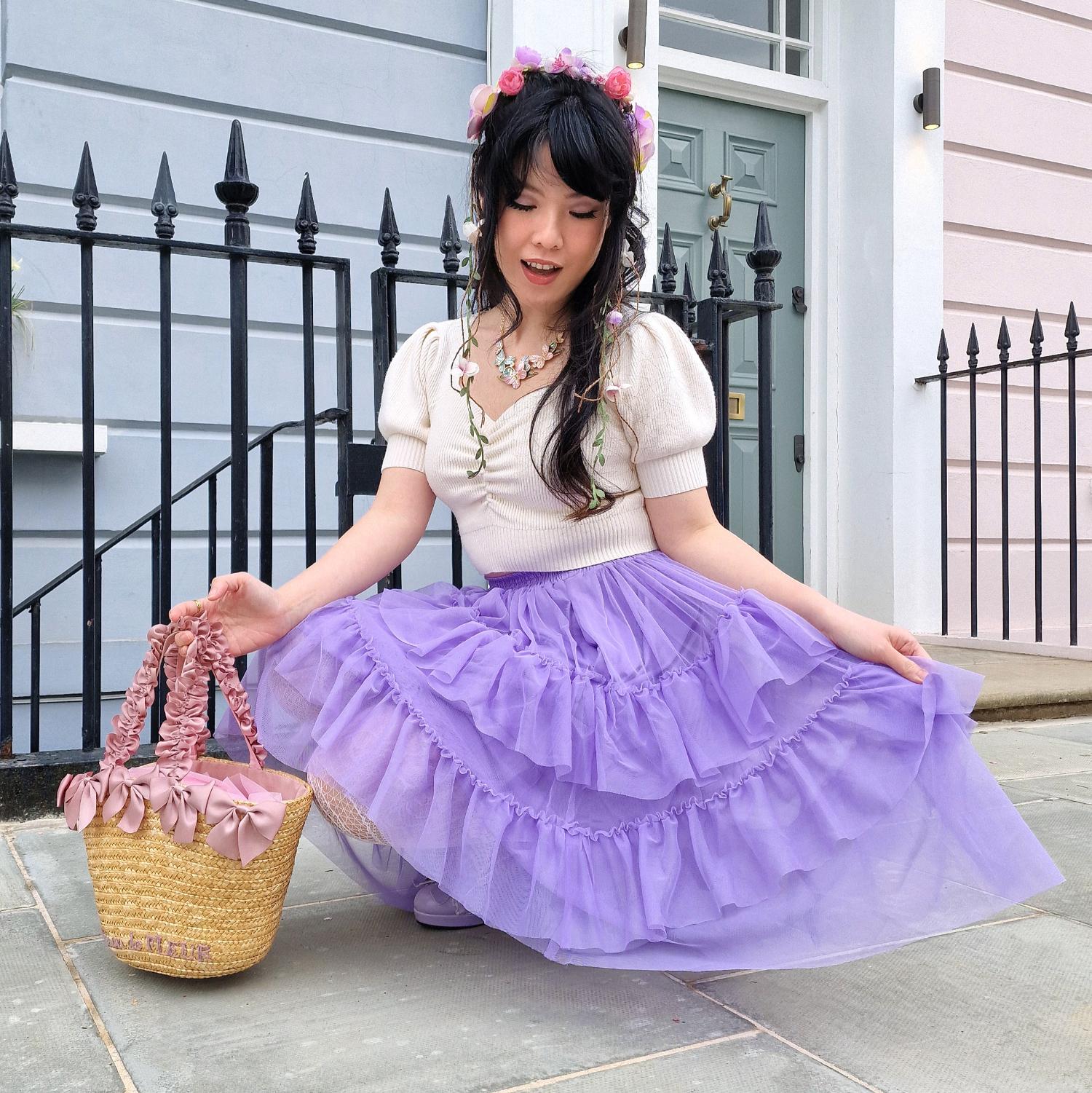 Mesh Skirt - Lavender Fields