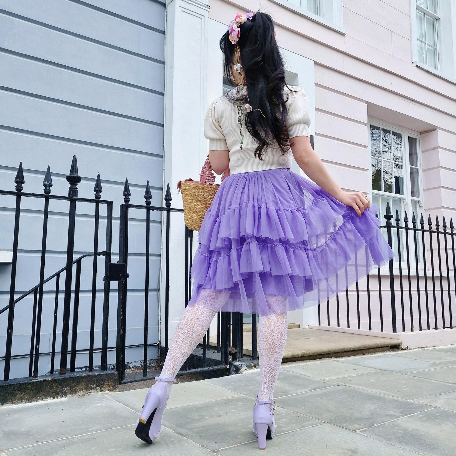 Mesh Skirt - Lavender Fields