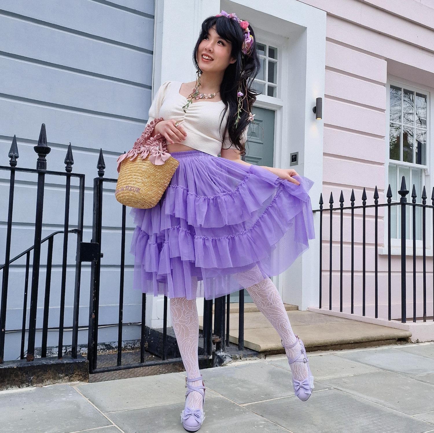 mesh dress skirt Mesh Skirt - Lavender Fields