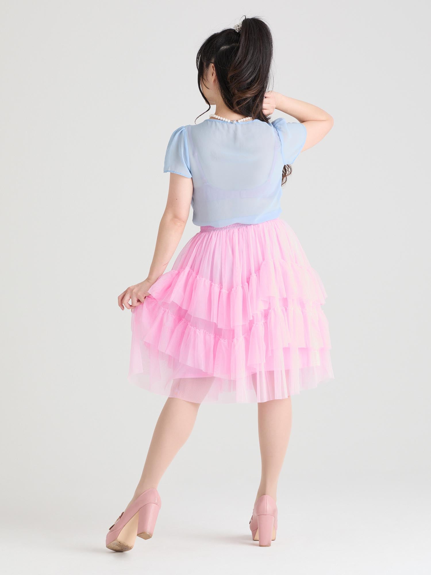 muguet spangle mini skirt pink Mサイズ　薔薇 F29A861B-89E9-4BA1-A176-