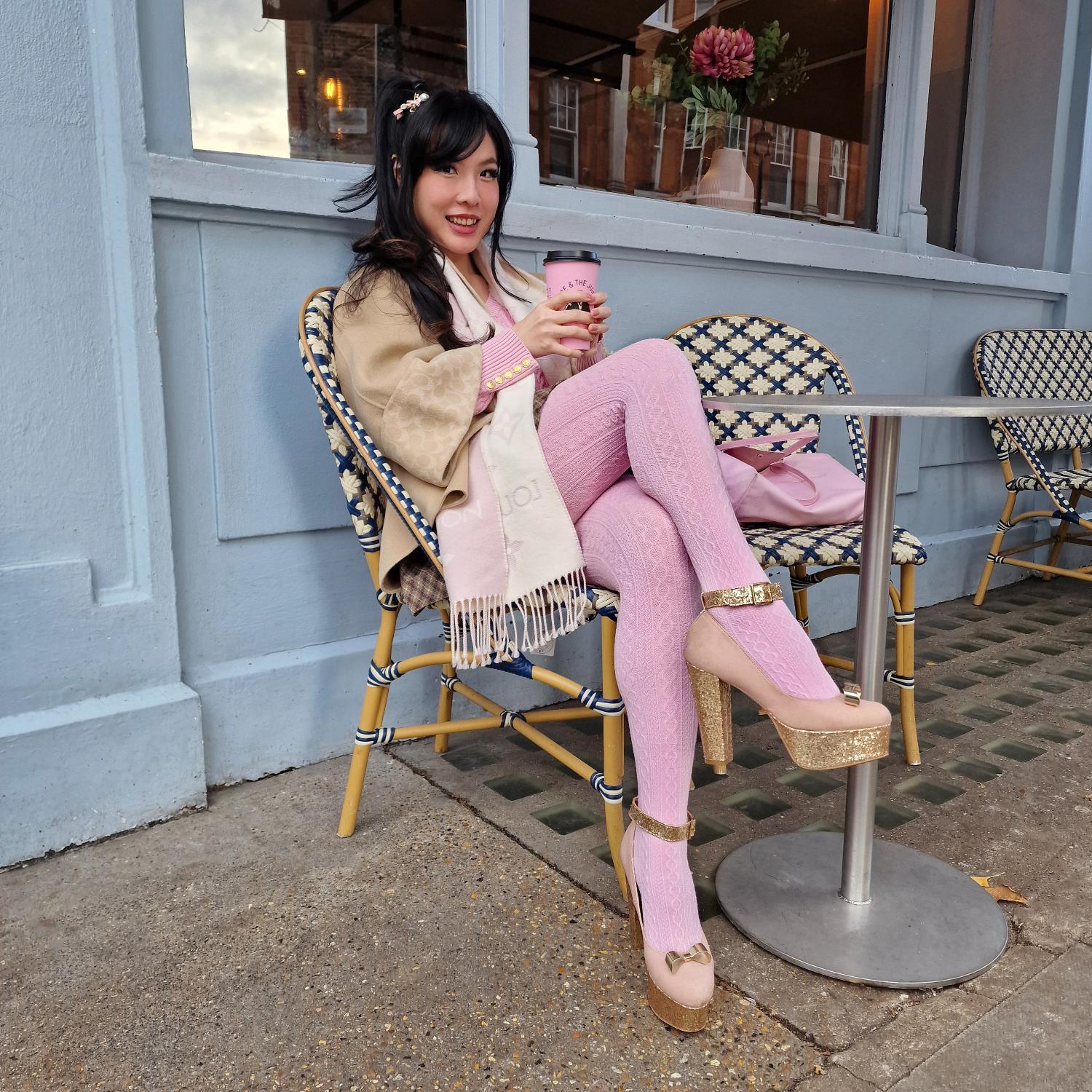 Grannies Cable Knit Wool Tights V2 - Oatmeal - Tights & Clothes In