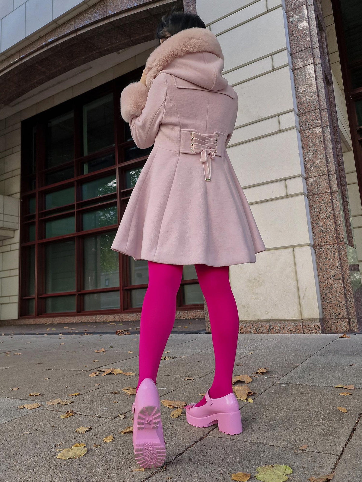 Super Opaque 120 Den Tights - Raspberry Pie