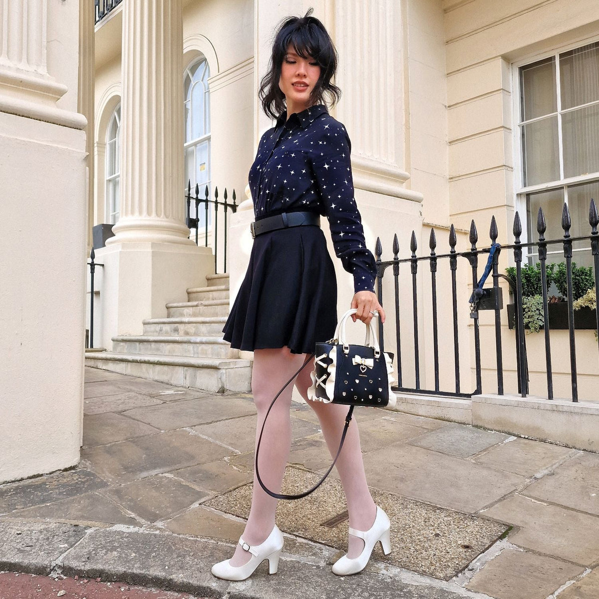 Tailored Woven Viscose Shirt - Night Sky