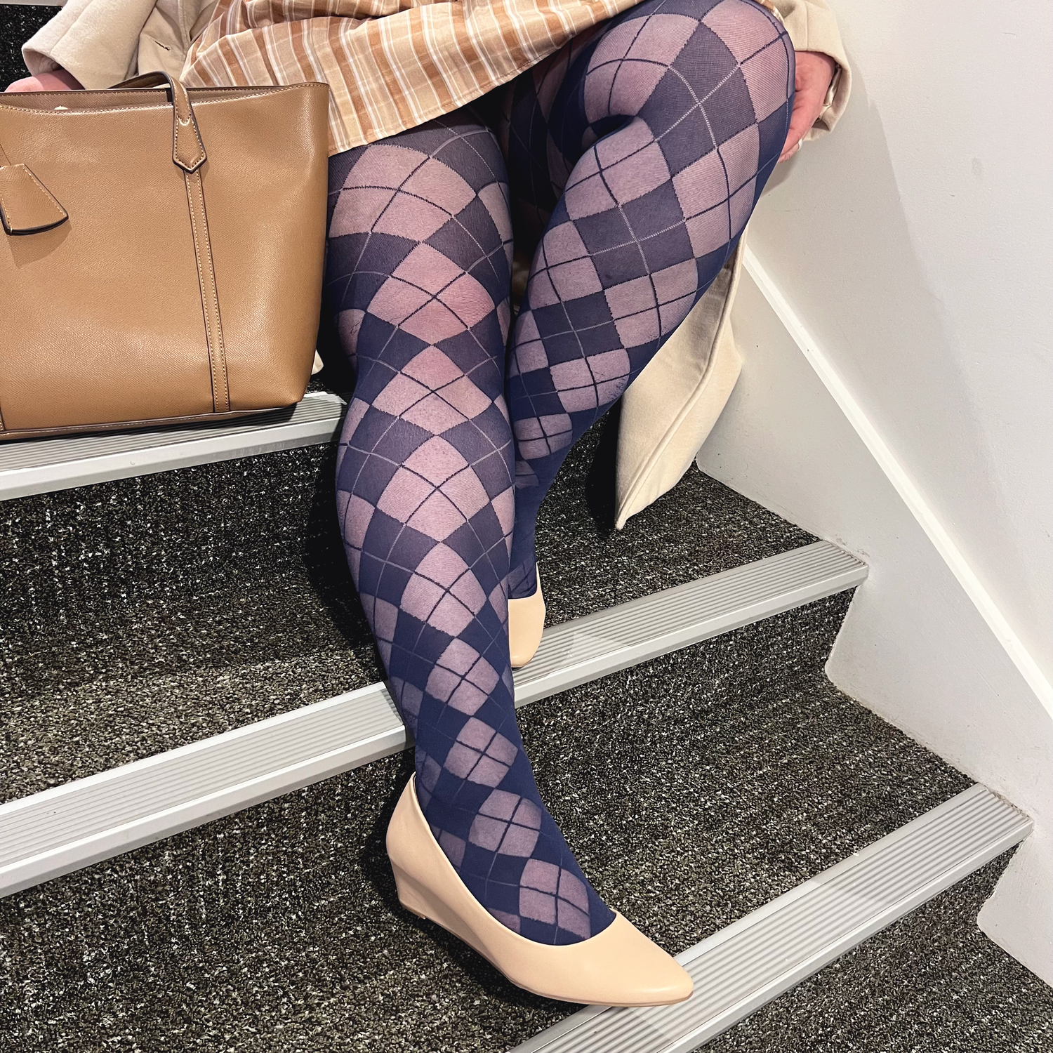 Navy blue patterned tights hotsell