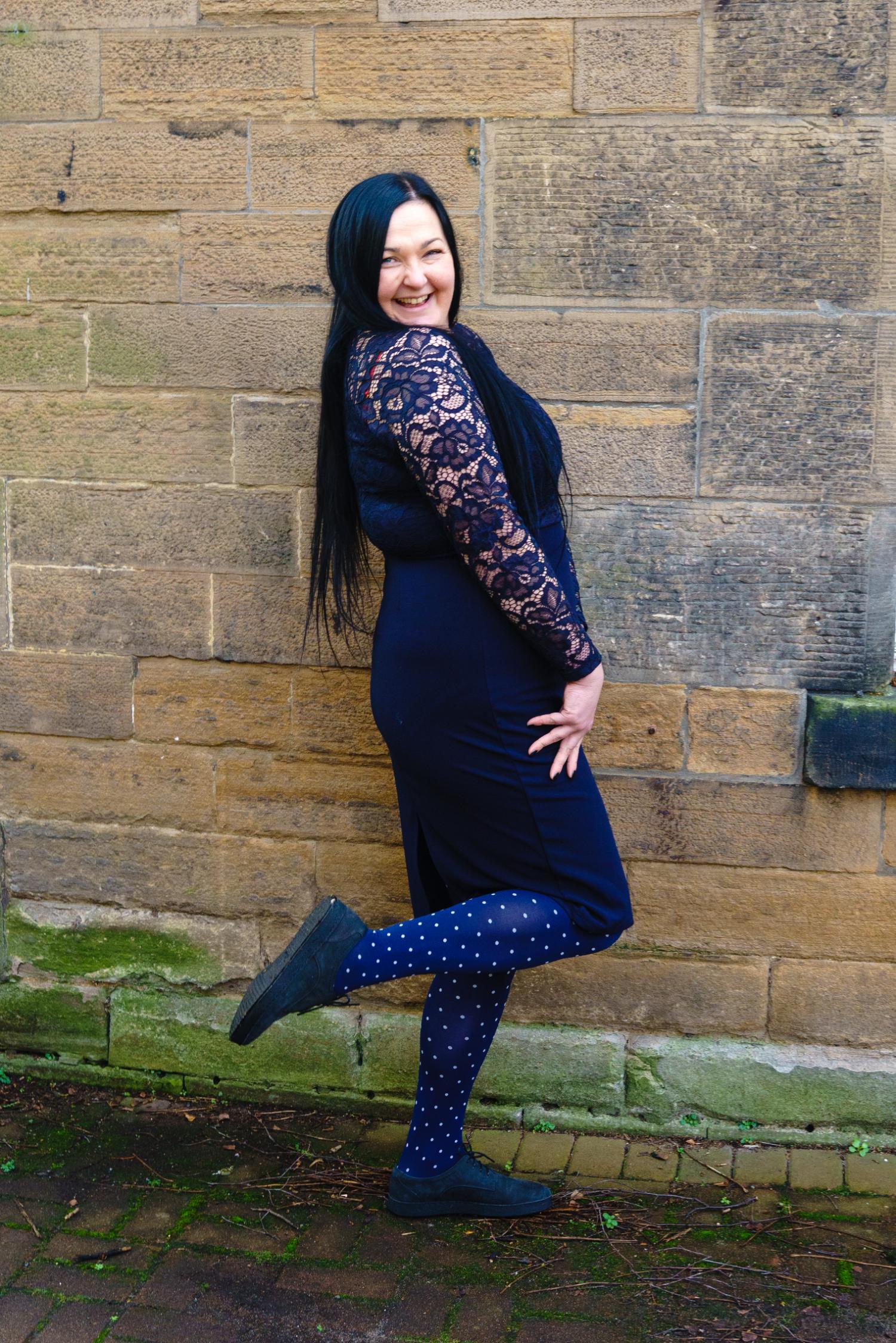 Sweet Spot | Dinky Navy & White Polka Dot Tights | Snag – Snag US