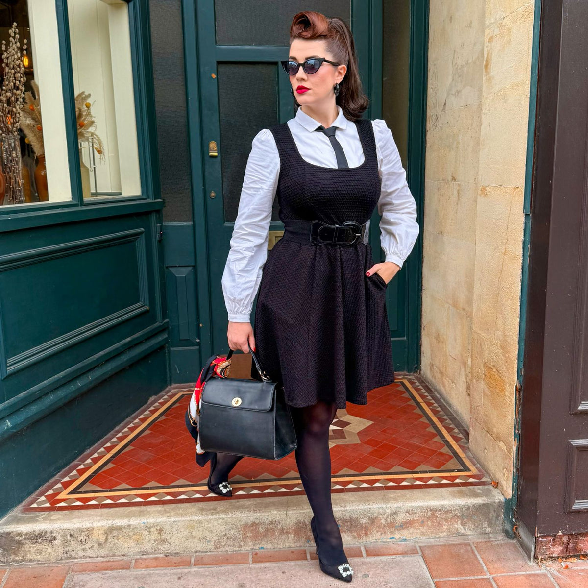 Archean Skater Dress - Black