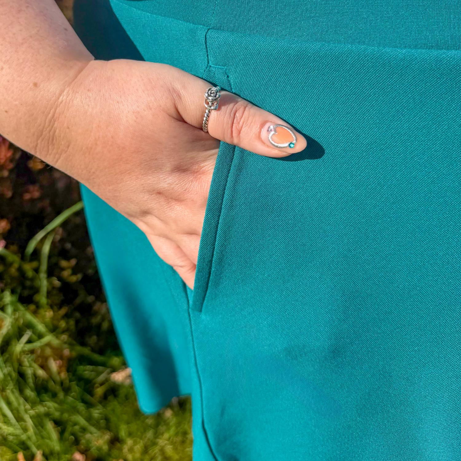 Ocean Teal Mini Skirt with Pockets | sizes 0-34 | Snag – Snag US