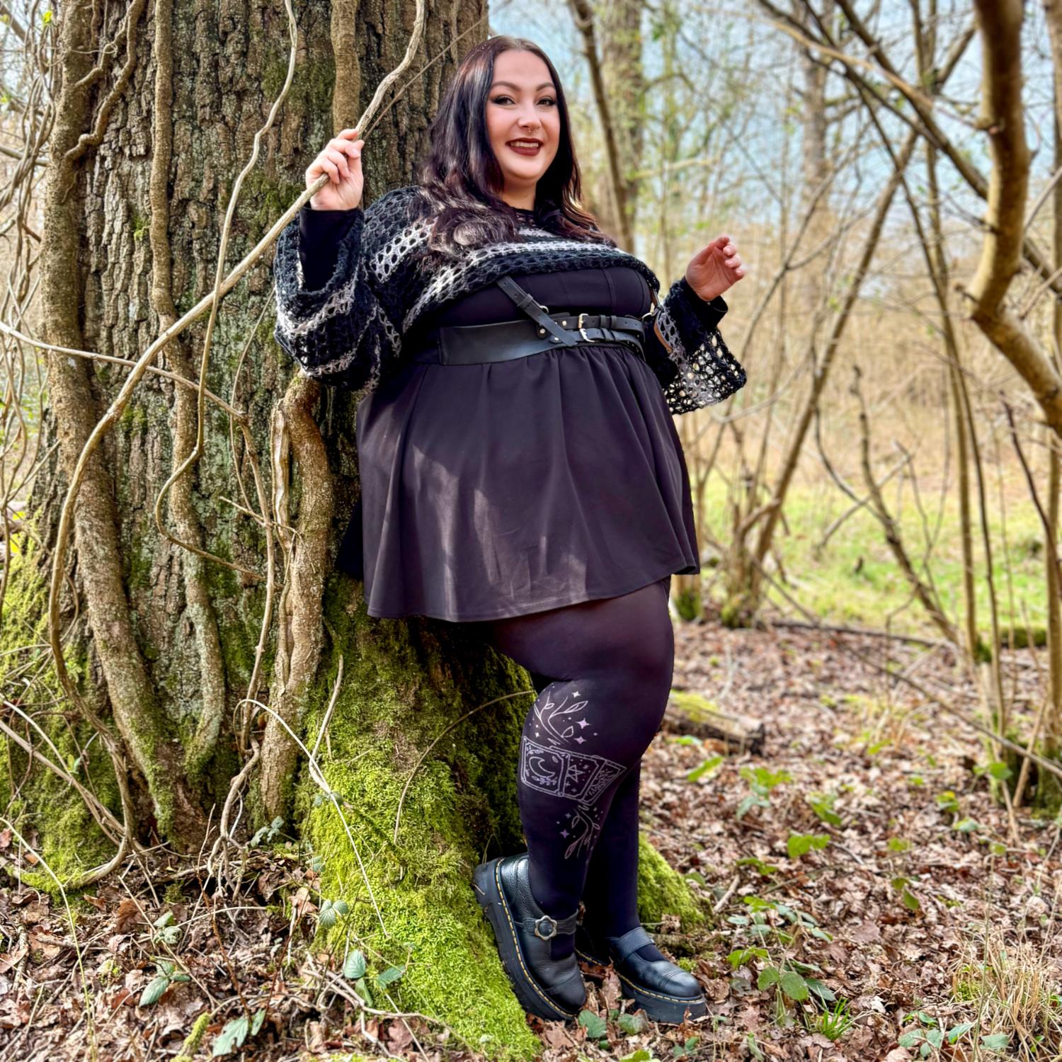 80 Denier Tarot Opaque Tights | Alternative Fashion | Snag – Snag US