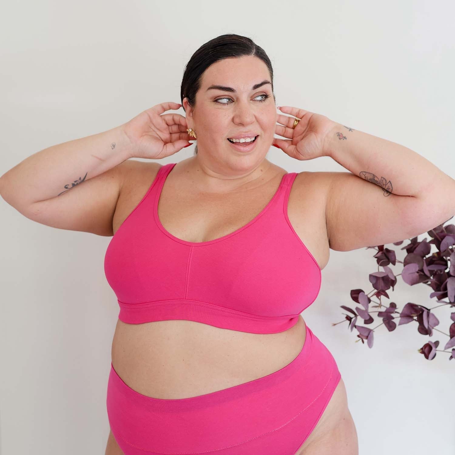 Organic Cotton Bra - Barbara Pink – Snag US