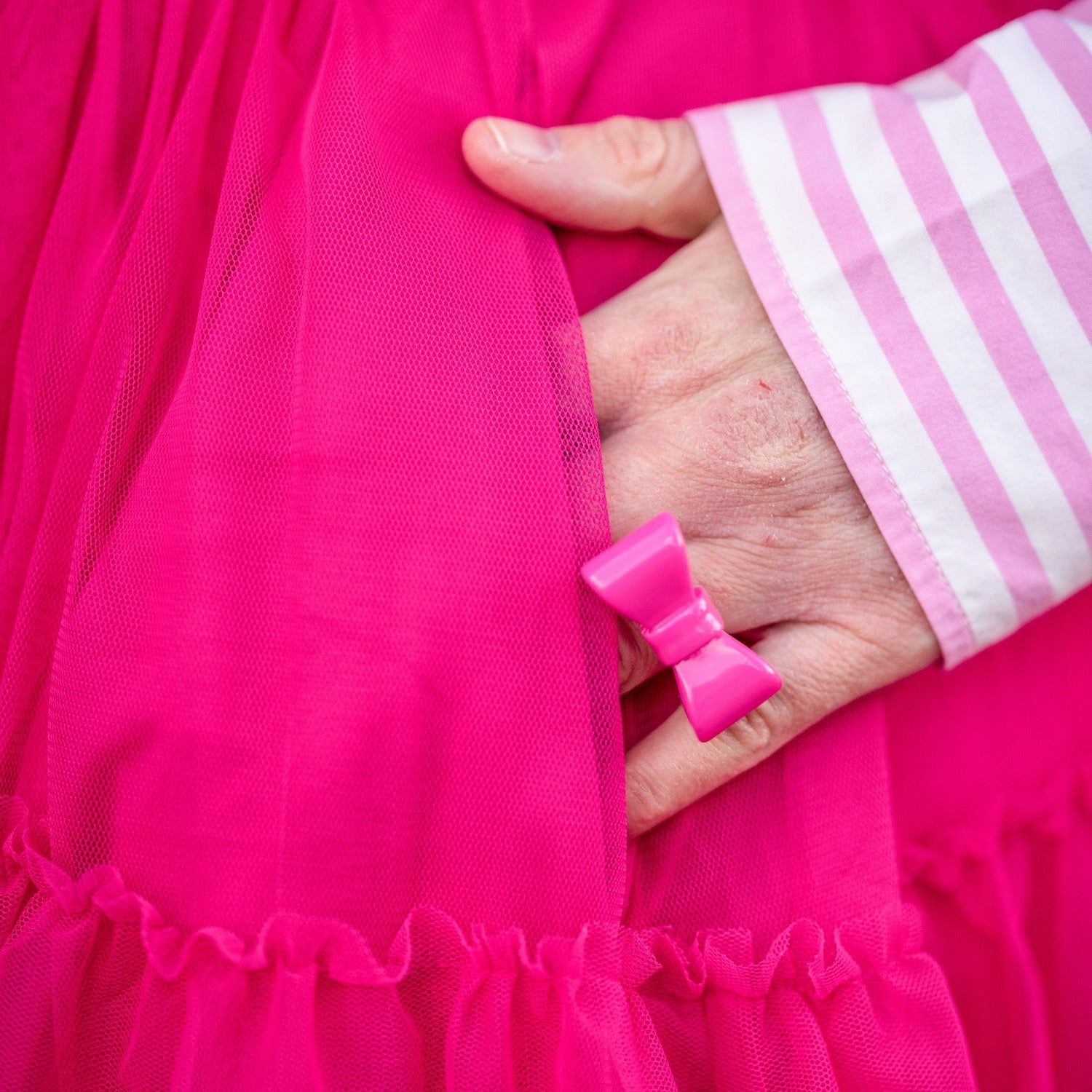 Mesh Skirt - Pomegranate