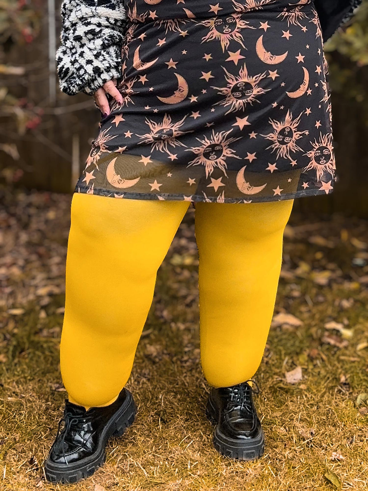 Super Opaque 120 Den Tights - Cursed Custard