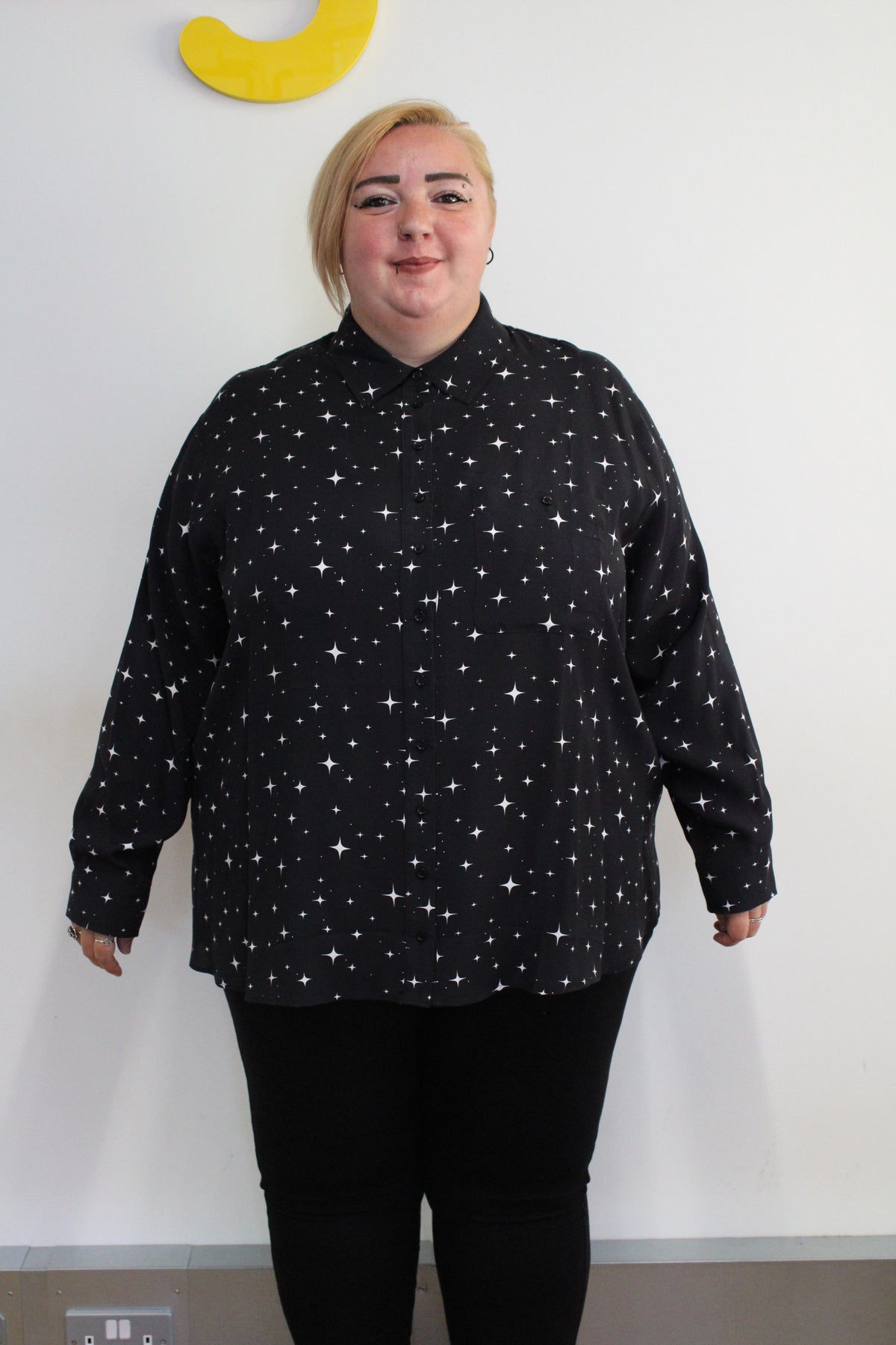 Tailored Woven Viscose Shirt - Night Sky