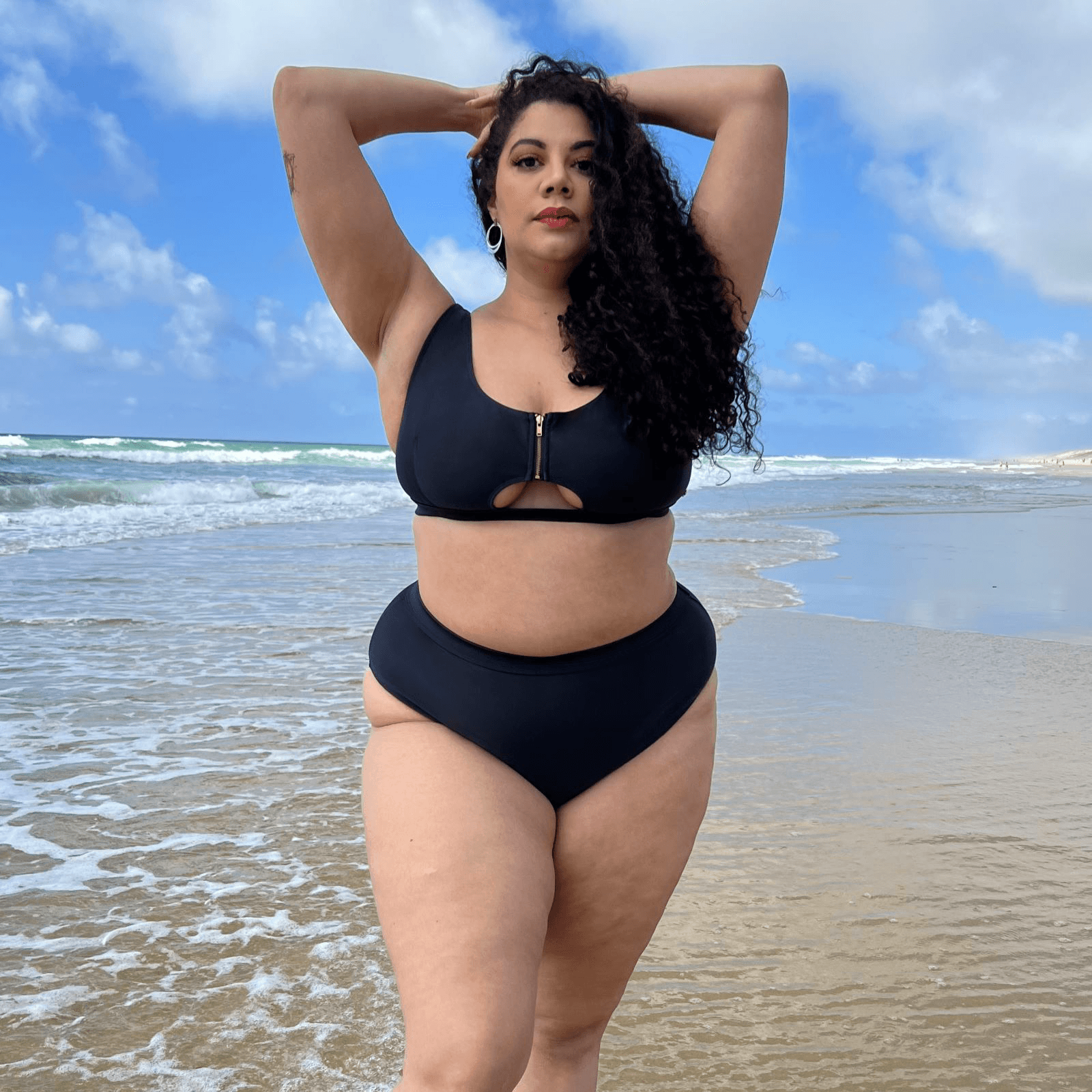 Black bikini best sale plus size