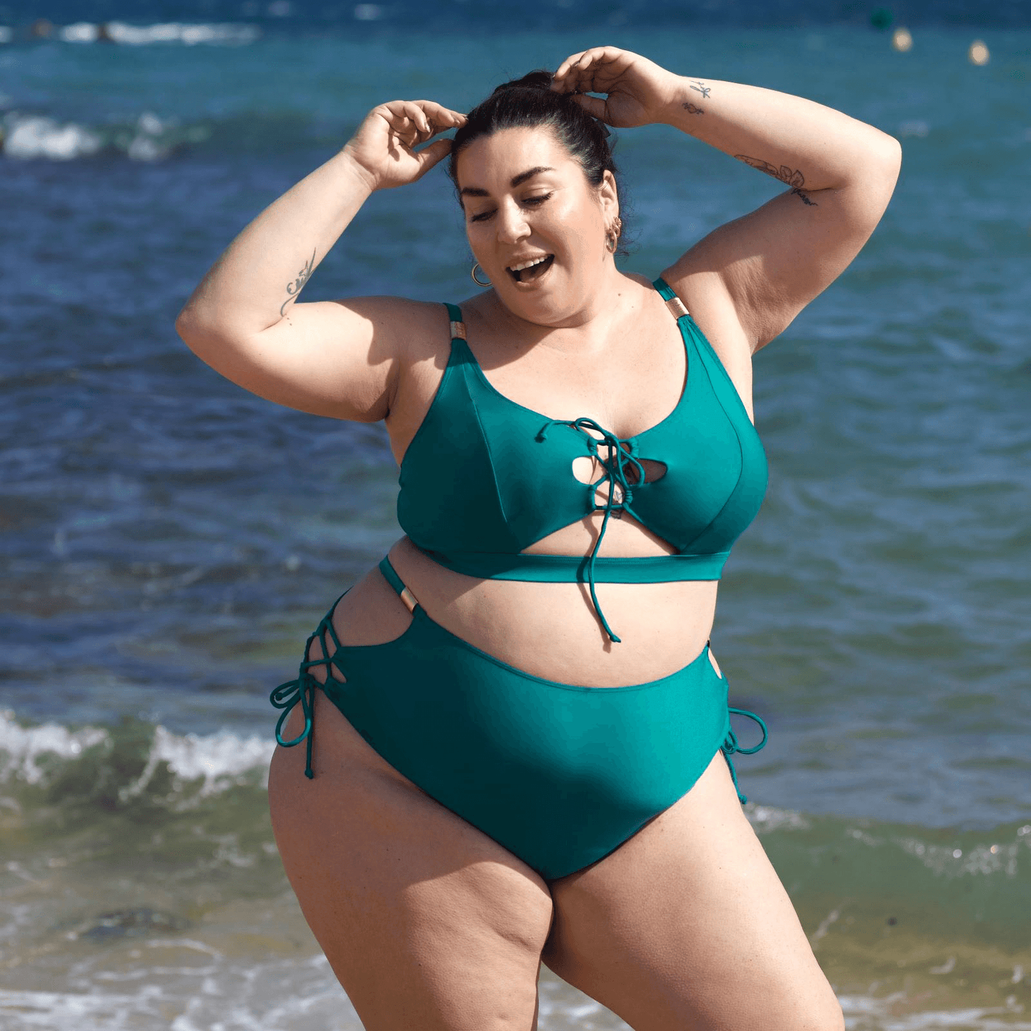 Bikini Top - What Babe? - Teal - Snag