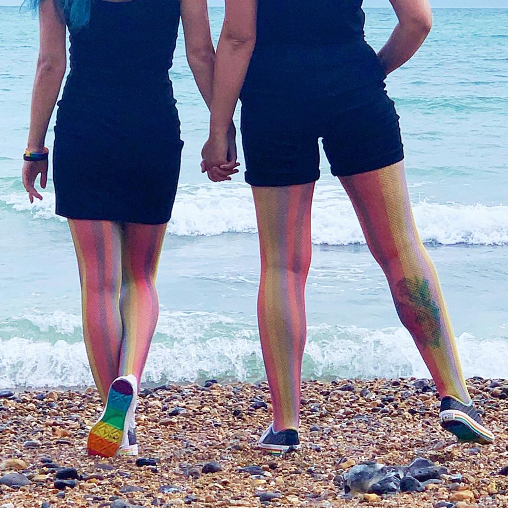 Rainbow Colored Fishnet Tights | Snag – Snag US