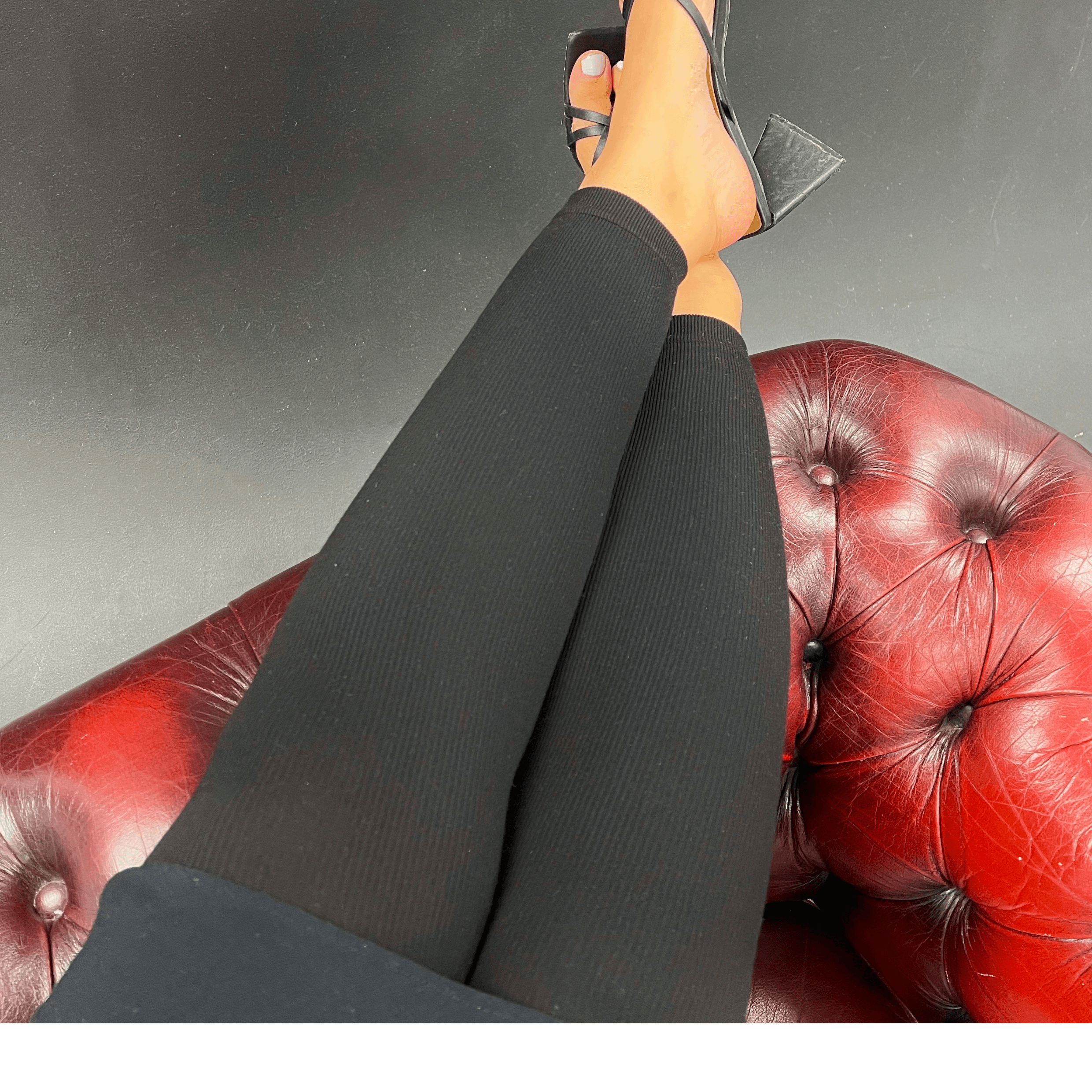 Footless Ribbed Cashmere Tights in Black - Snag – Snag US