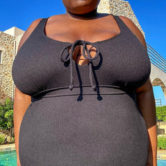 I'll Be Right Here Swimsuit - Black - Snag