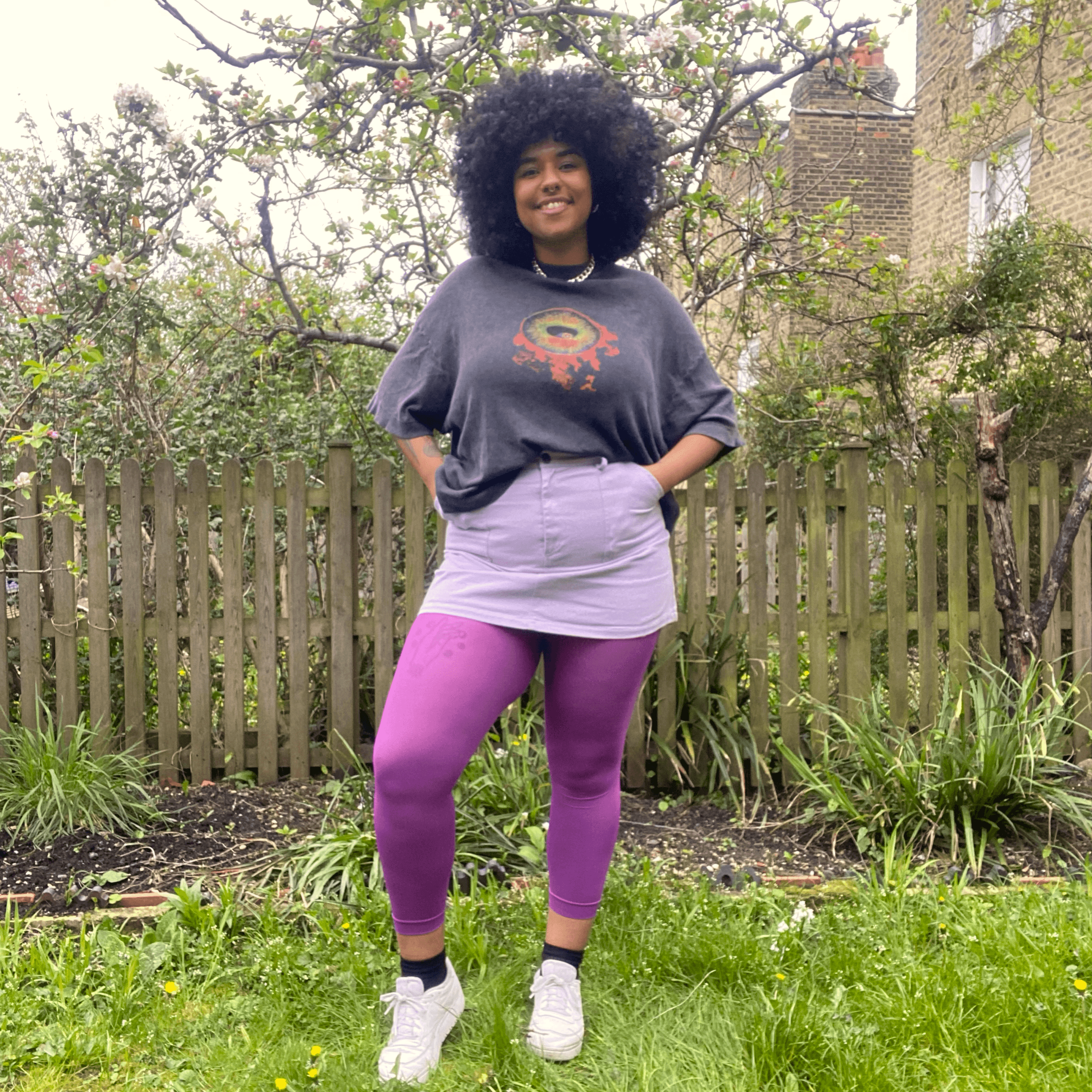 Footless Tights Grape Escape