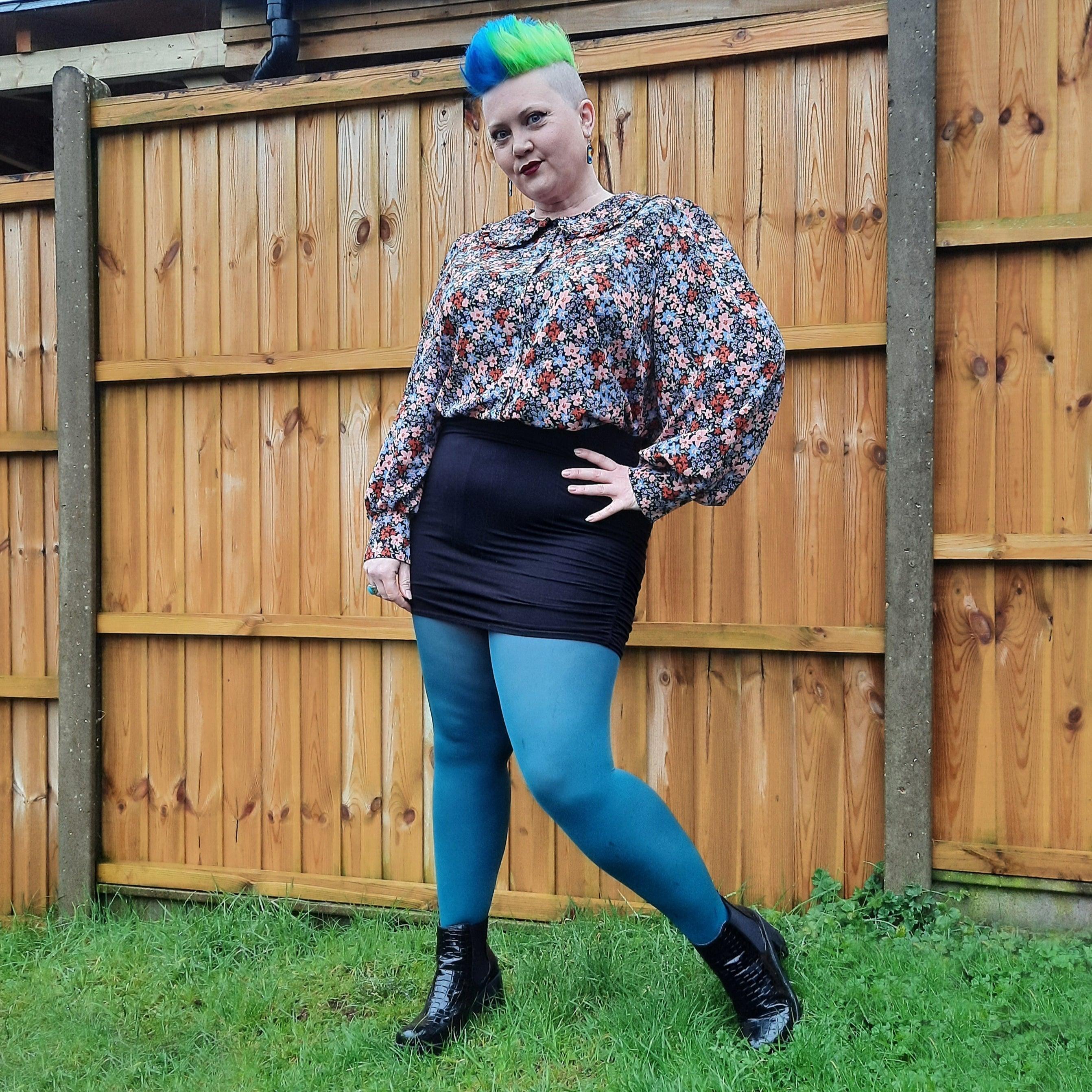 Opaque Blueberry Colored Tights