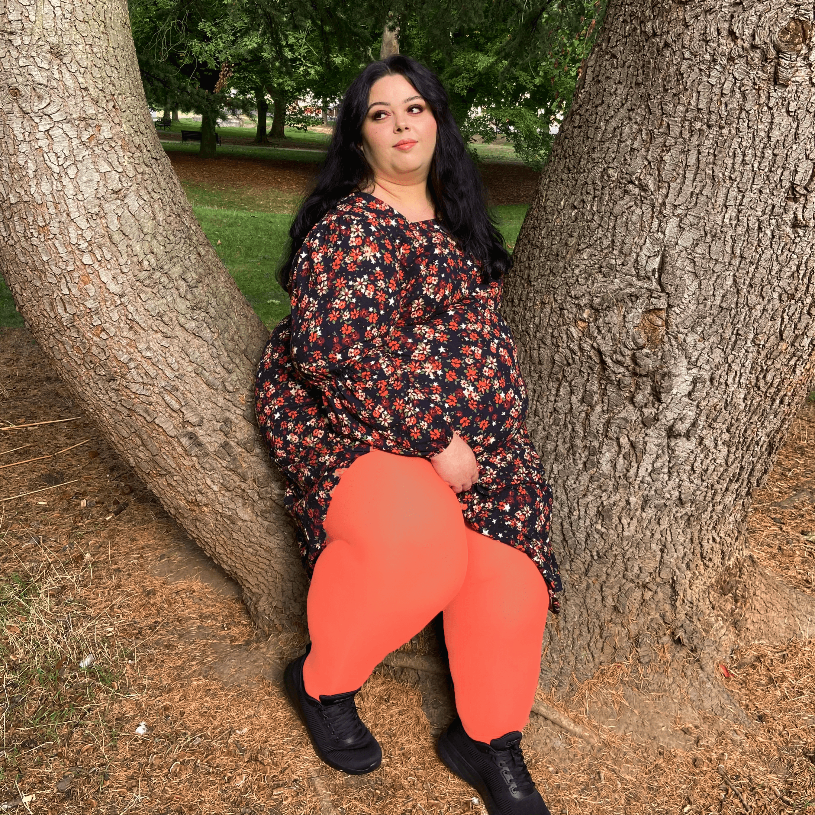 Plus size top brown opaque tights