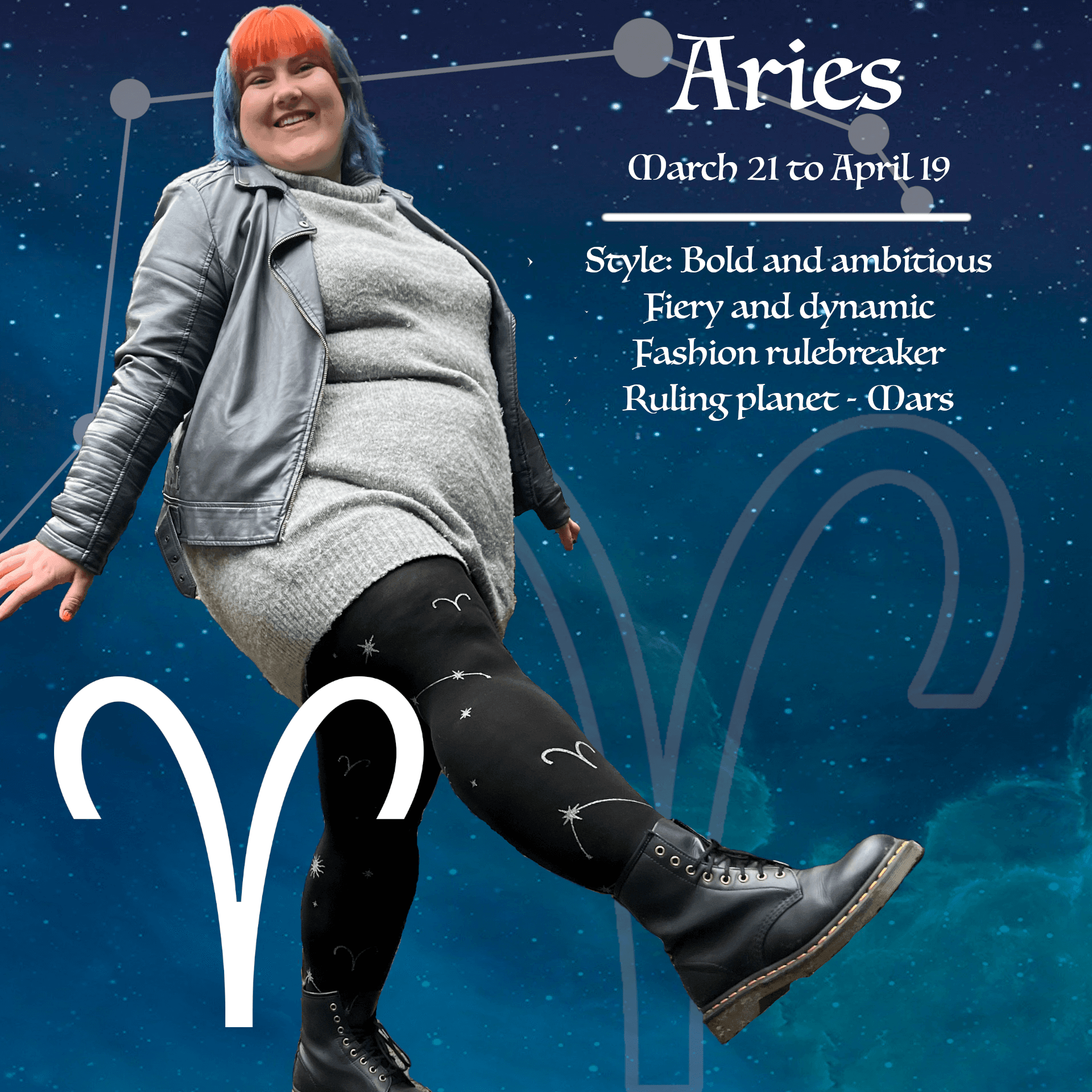 Opaque Aries Zodiac Tights Snag Snag US