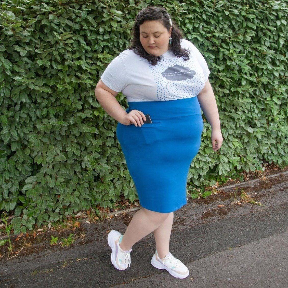 Plus Size Pencil Skirt Size Plus Rose Print Ruched Mesh Midi Skirt