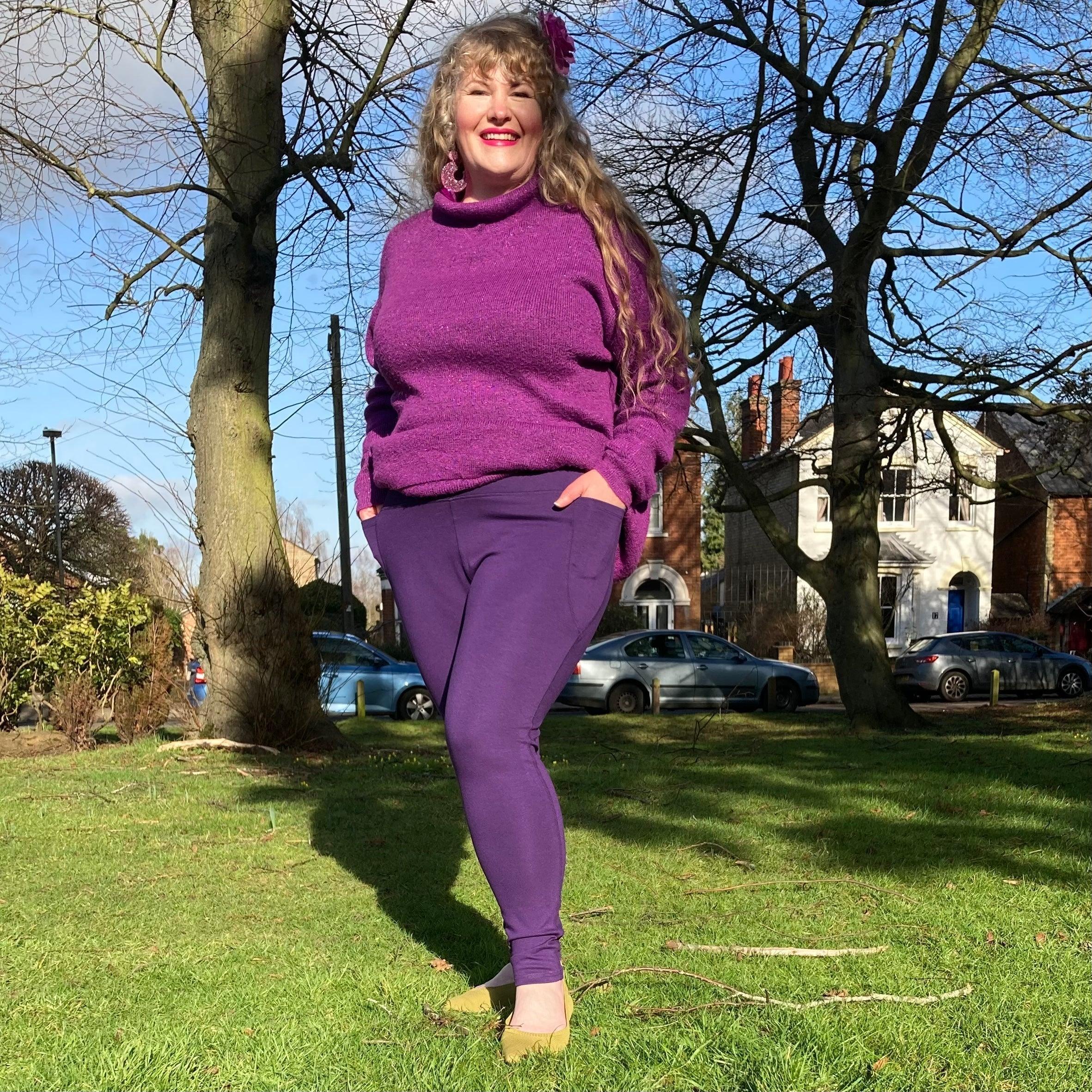 Squat Proof Short Leggings - Suffragette Purple