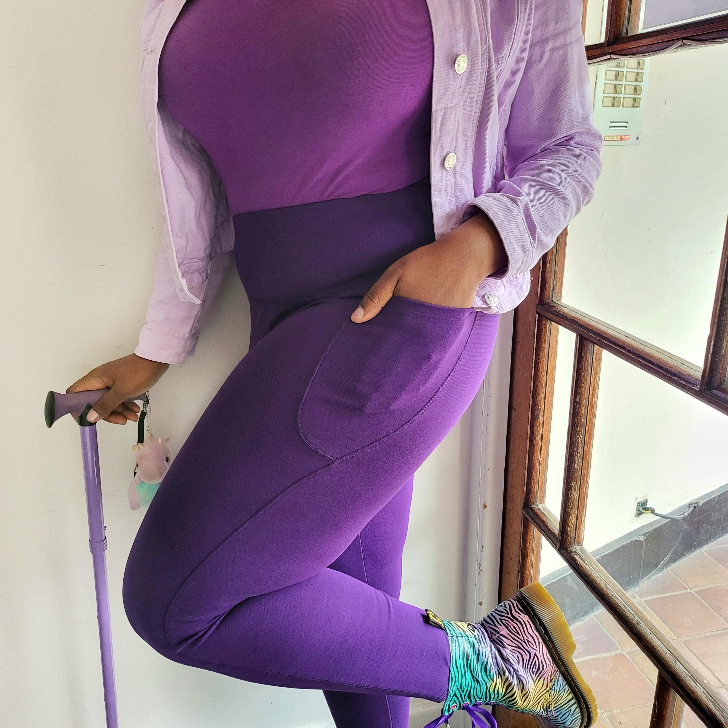 Purple Squat Proof Long Leggings - Snag – Snag US