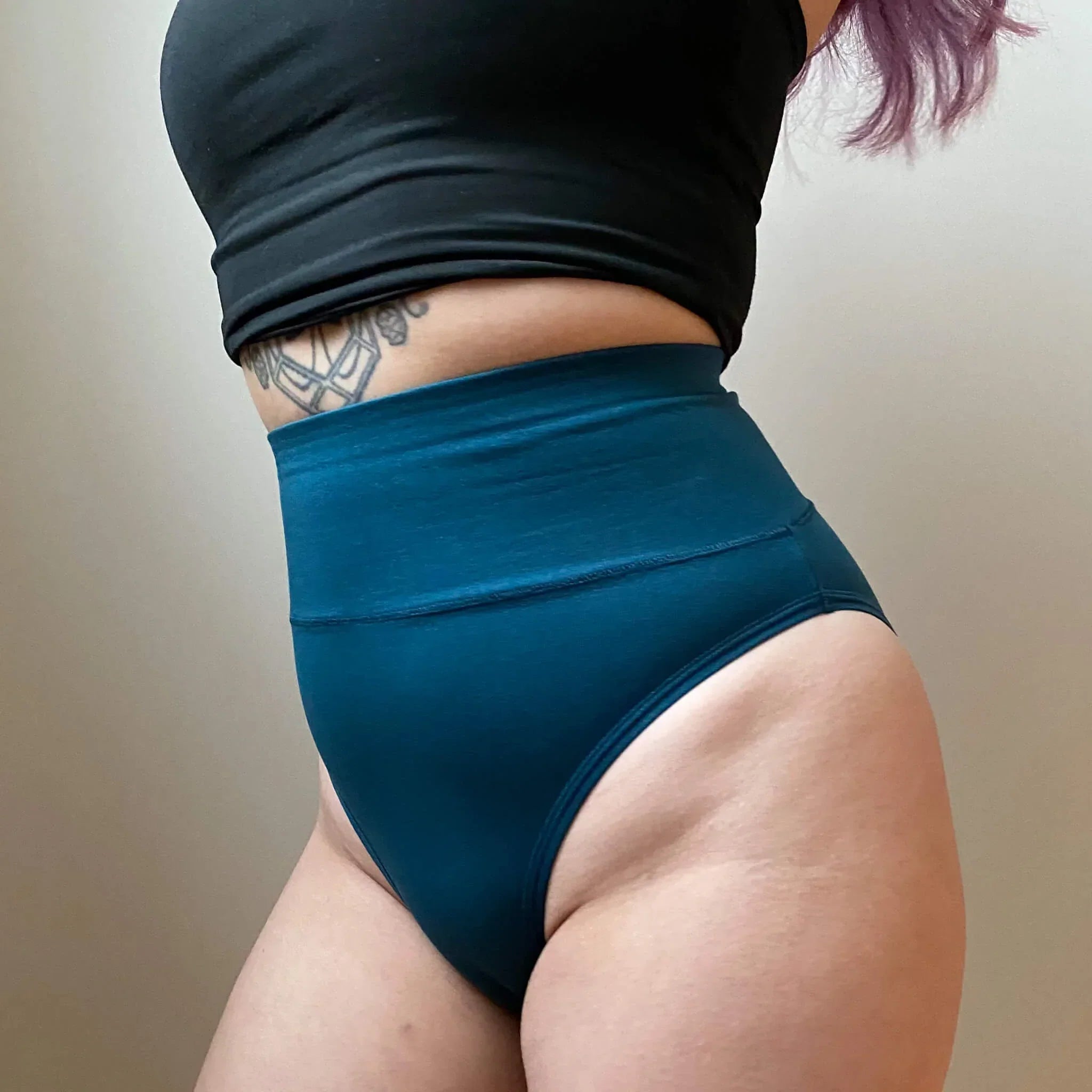 Super High Leg Panties in Blue Snag Snag US