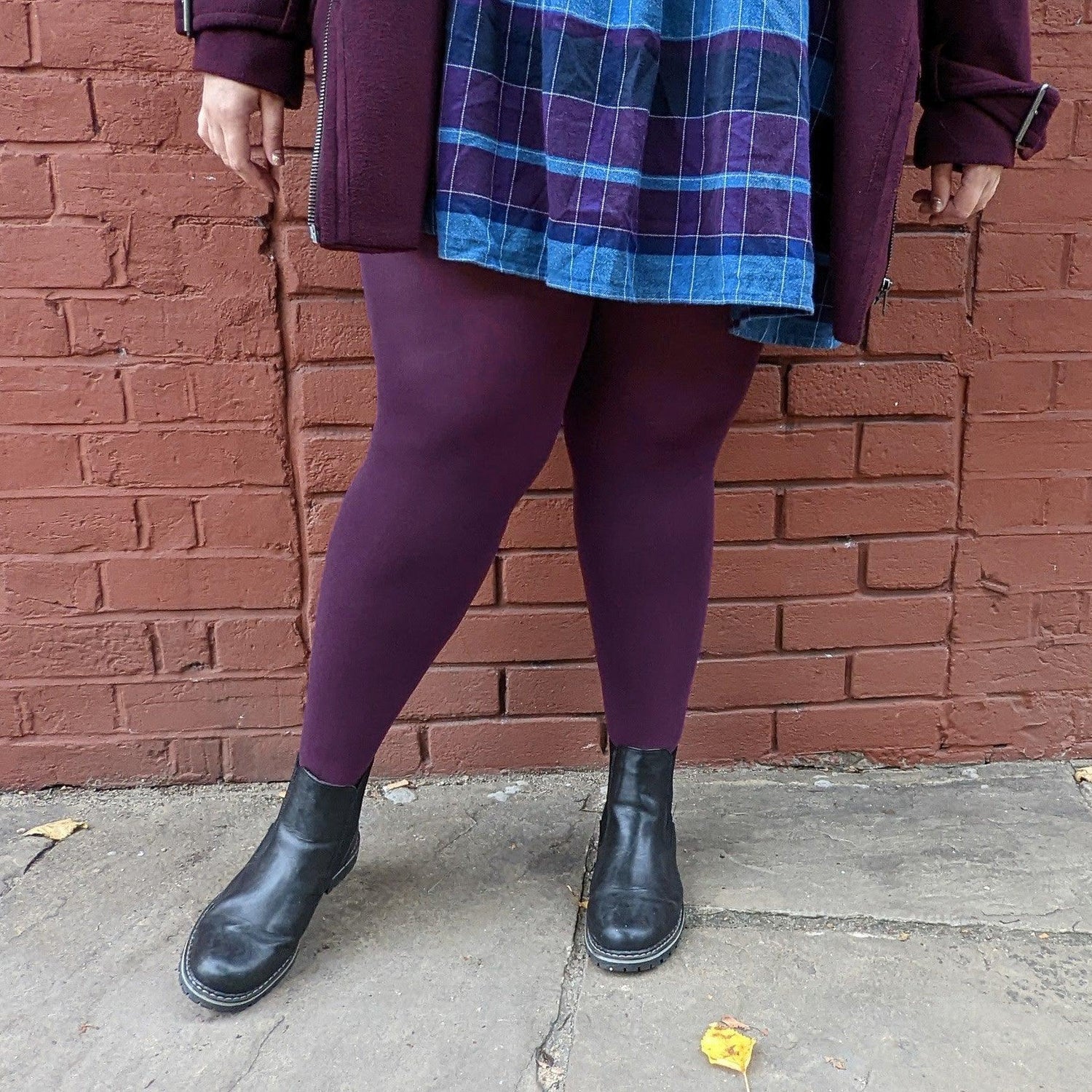 Super Opaque 120 Den Tights - Plum