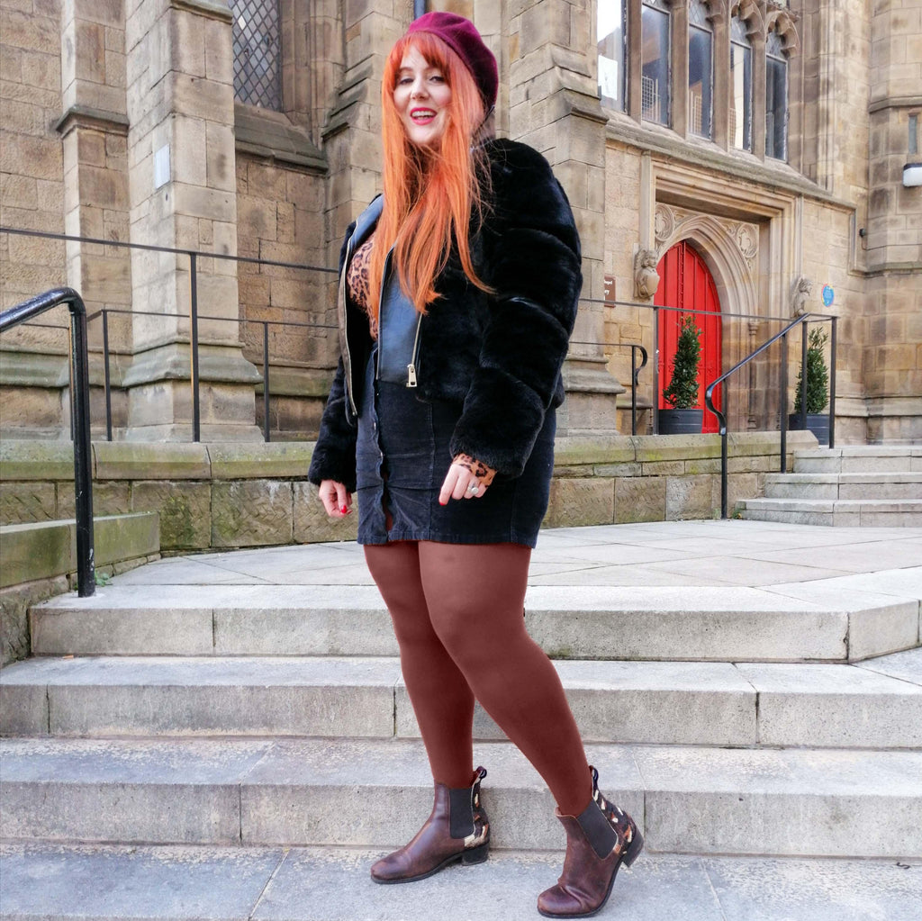 LE Tights - Super-Opaque Tights - Root Beer