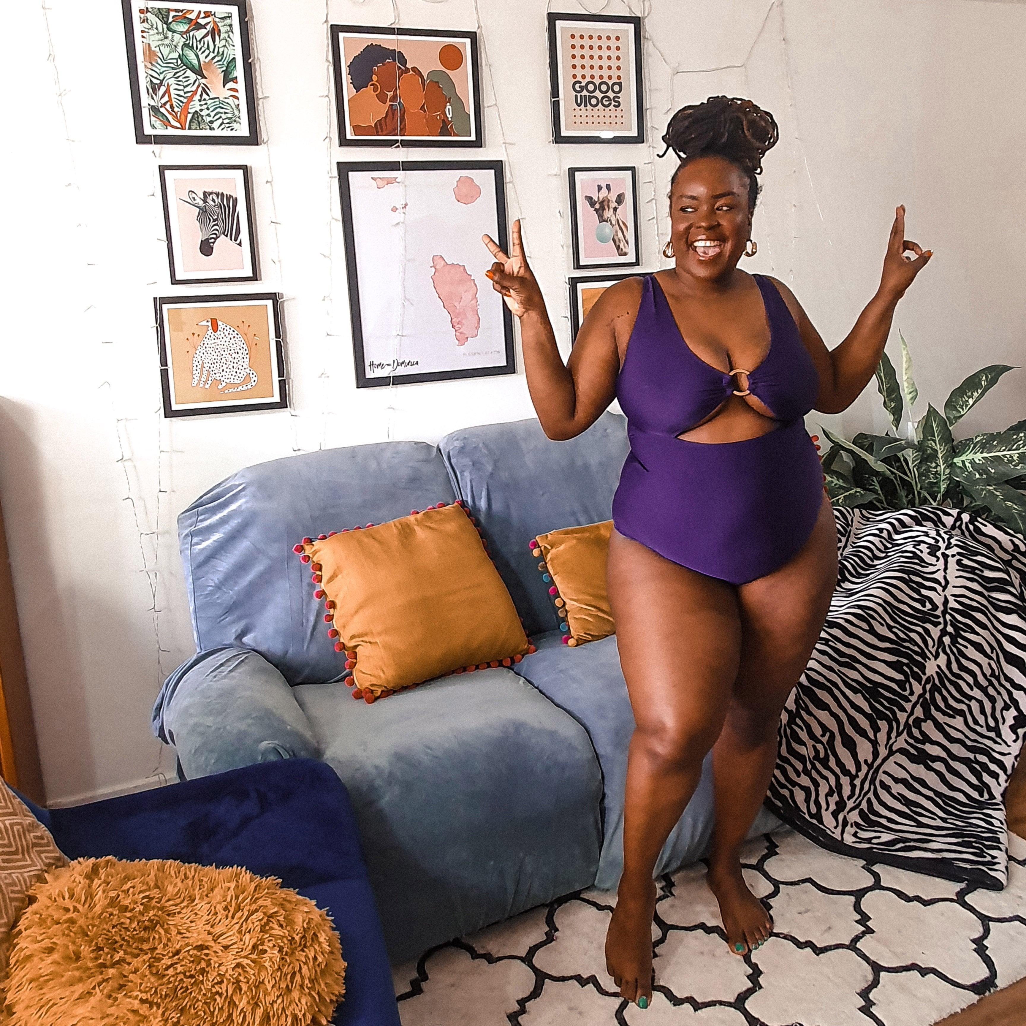 Wax on, Wax off Swimsuit - Purple – Snag US