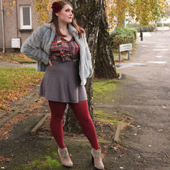 80 Denier Tights - Burgundy - Snag