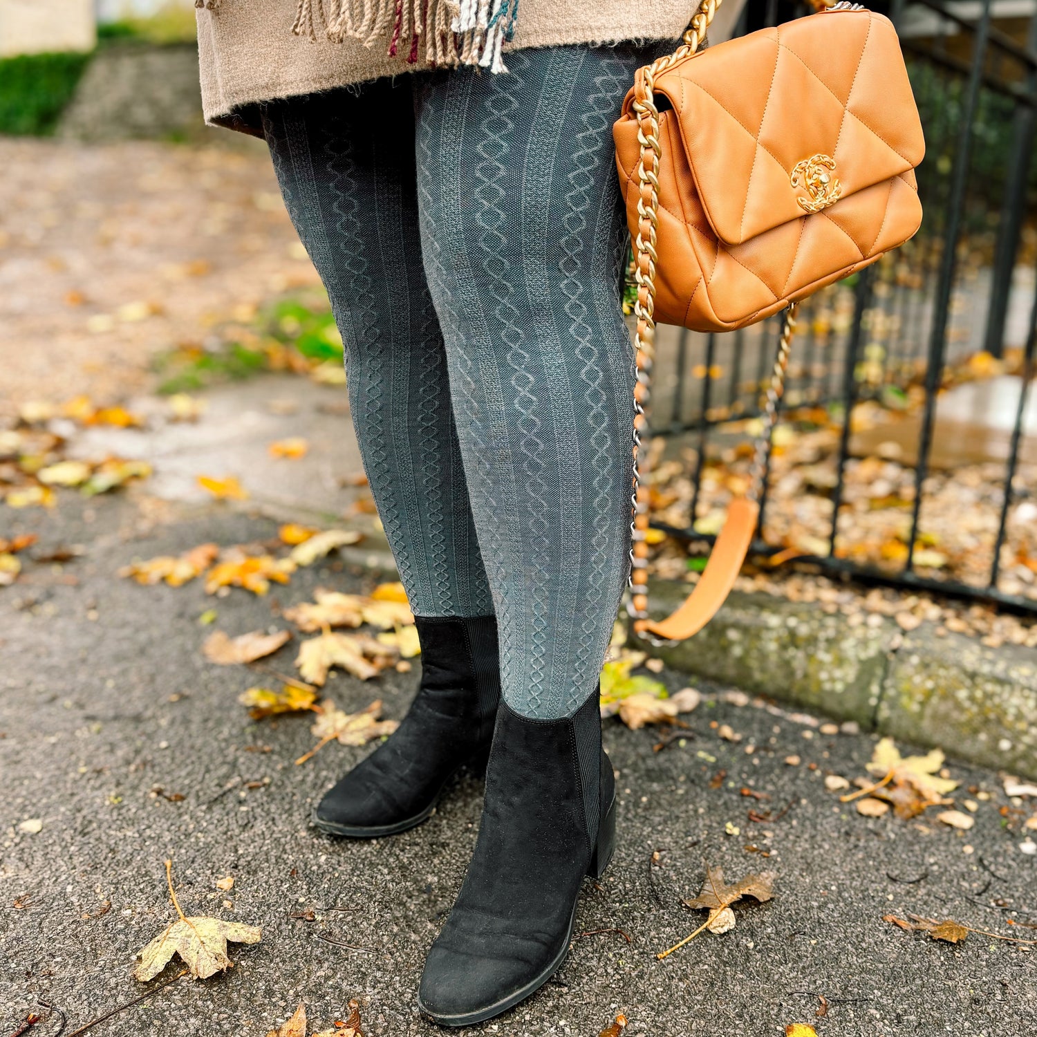 Grannies Merino Wool Tights - Slate Gray