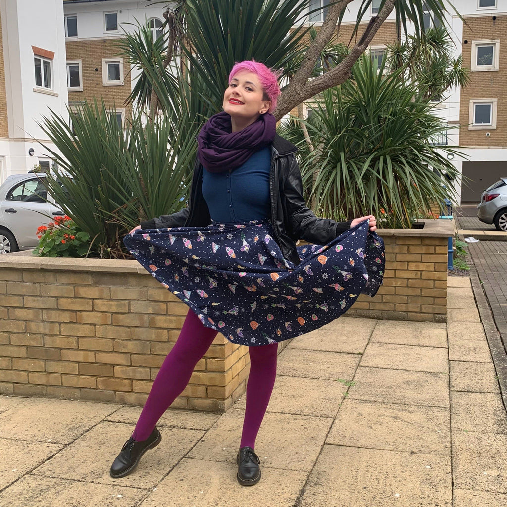 Tights - Super-Opaque Tights - Figgy Pudding